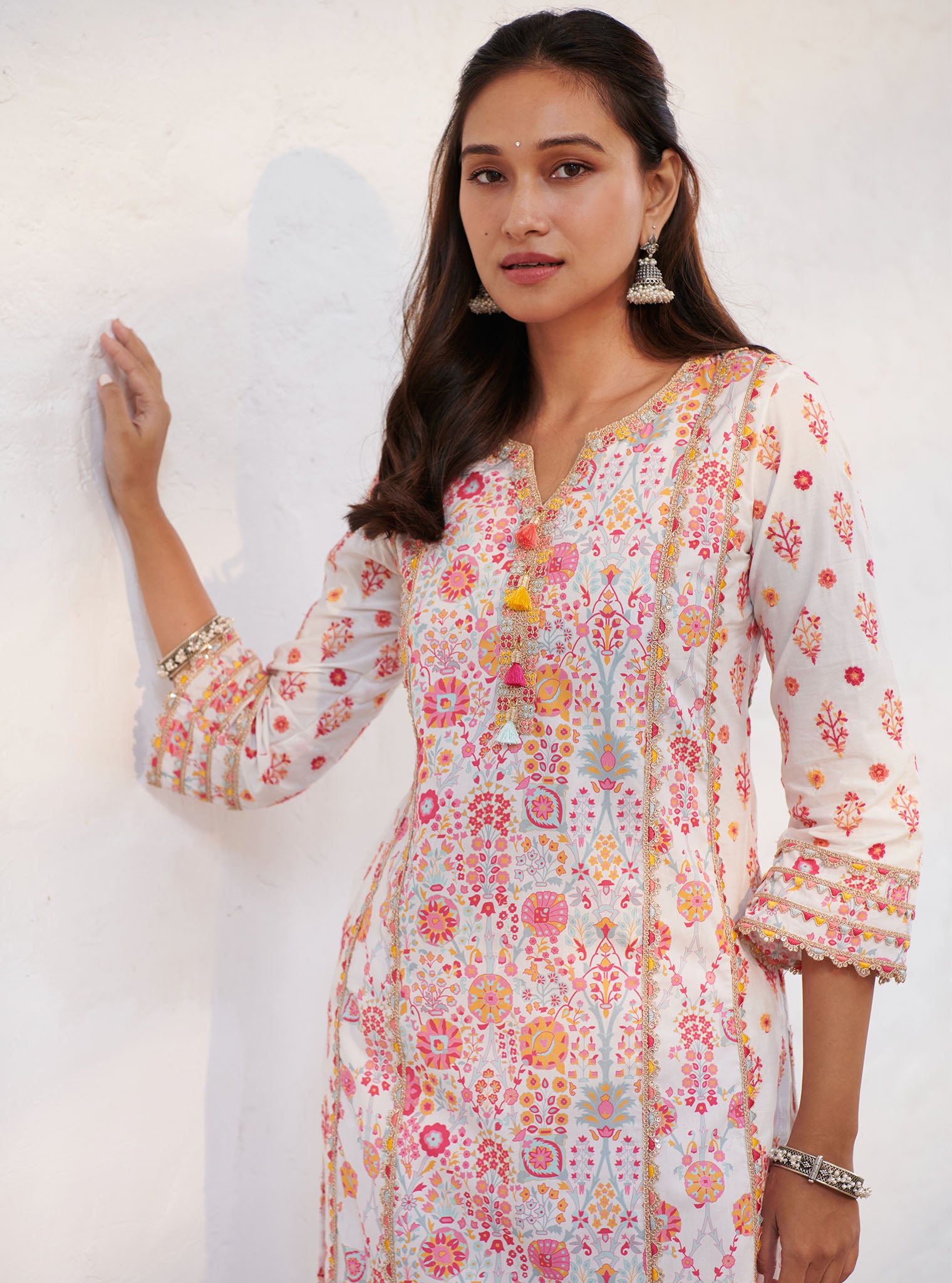 Mulmul Cotton Avery White Kurta