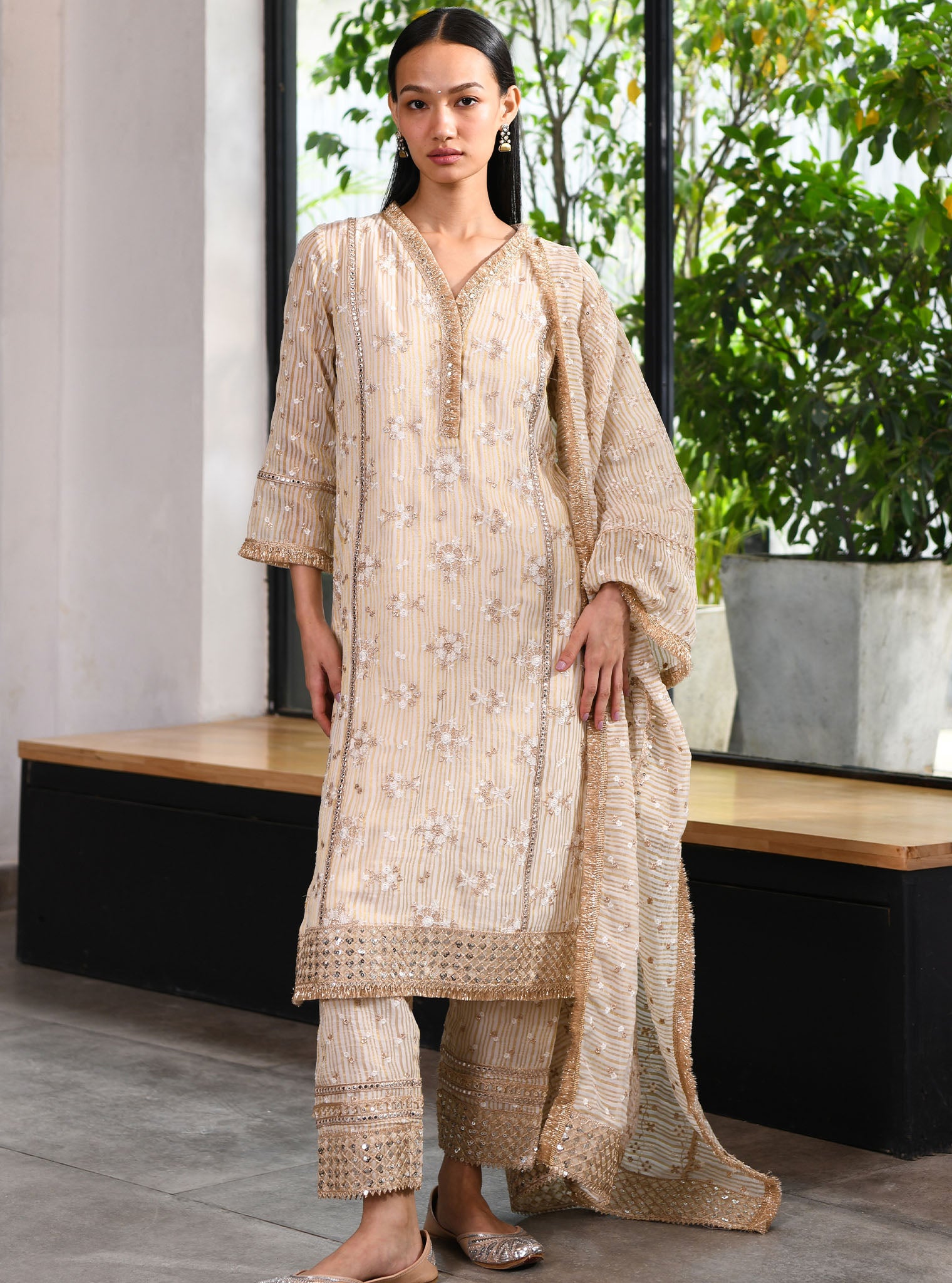 Mulmul Dorset Off White Dupatta