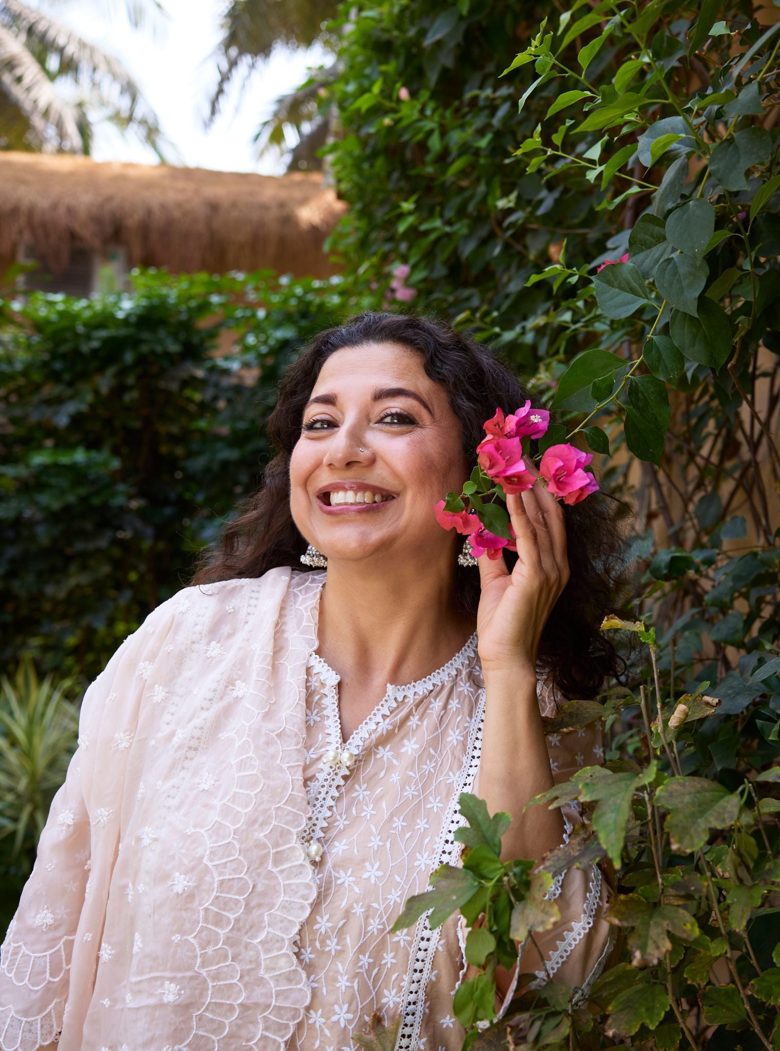 Moira Supima Cotton Beige Kurta Set