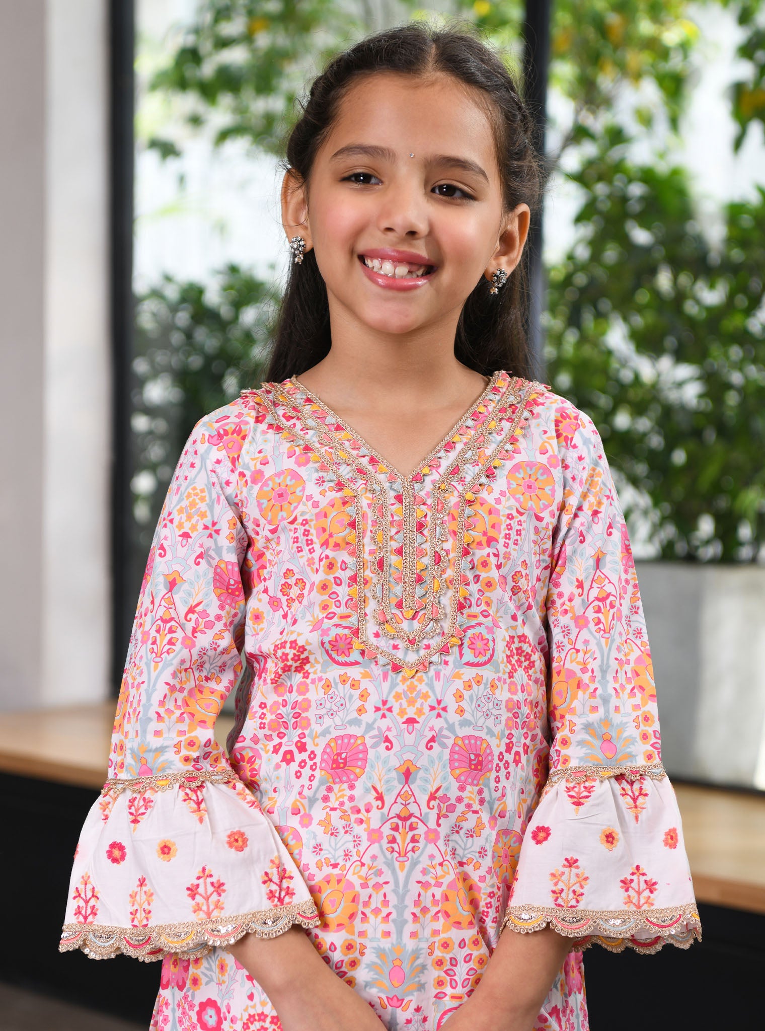 Mulmul White Cotton Grace Kurta