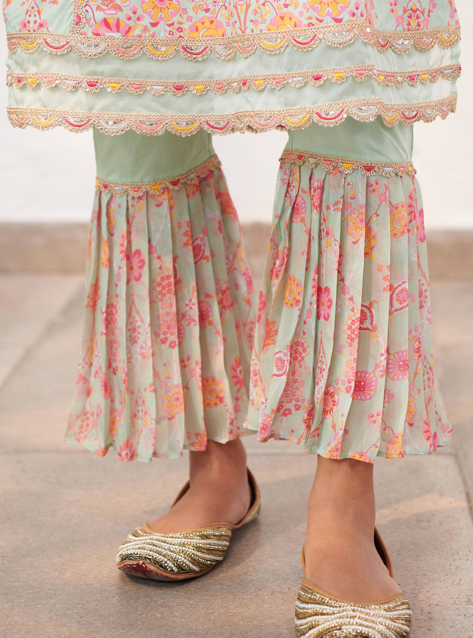 Mulmul Cotton Isla Green Pant