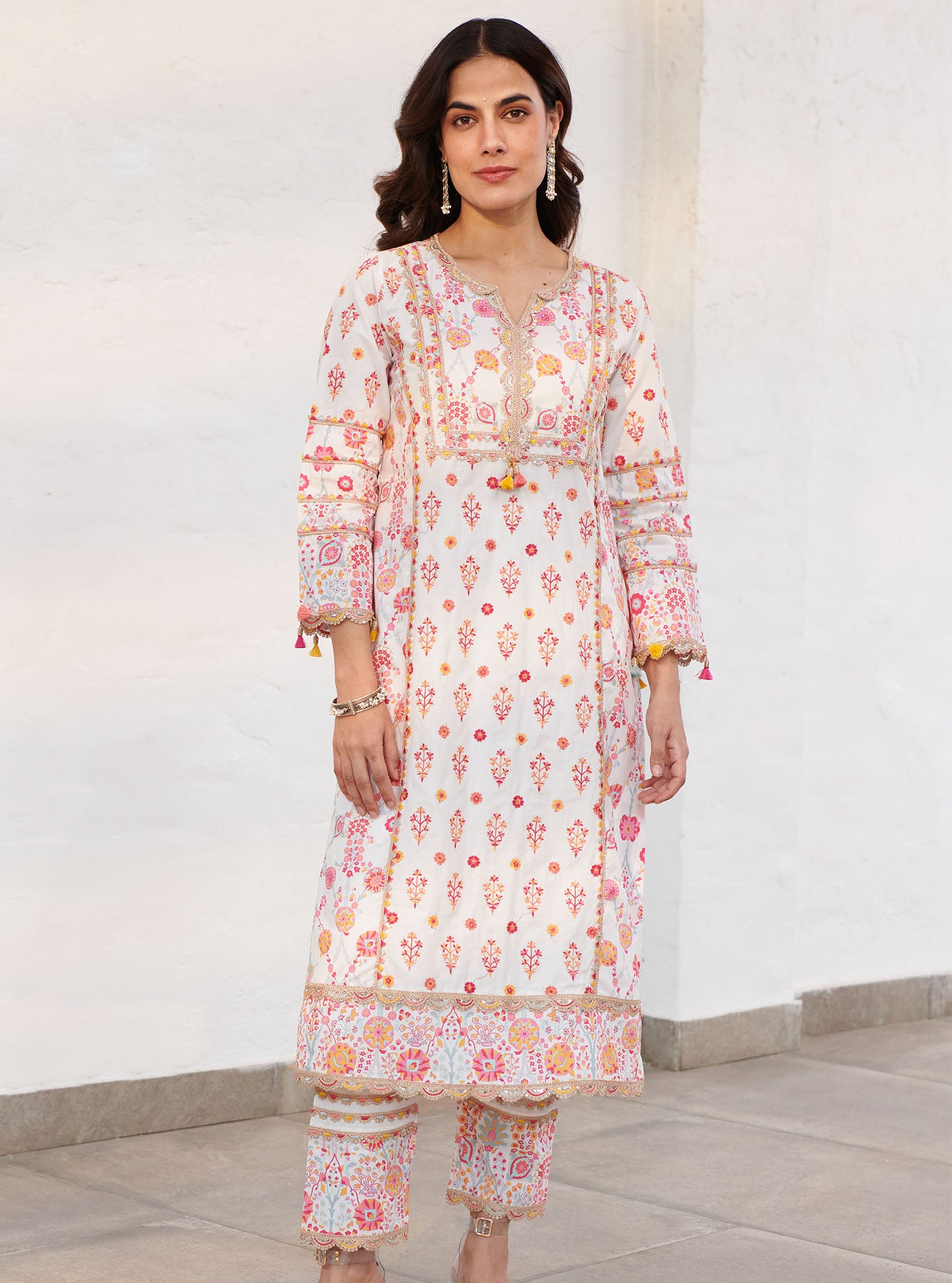 Mulmul Cotton Lexi White Kurta