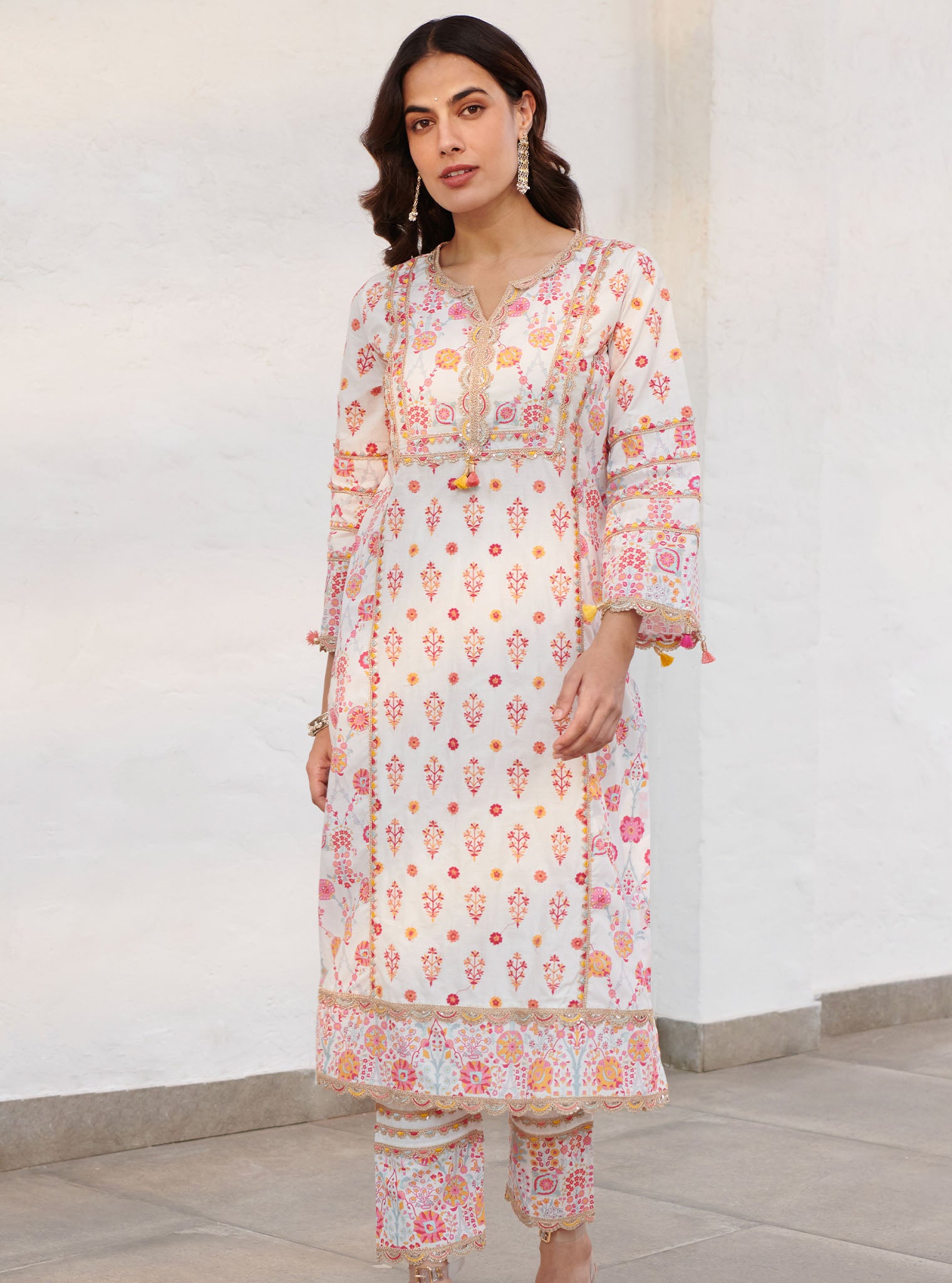 Mulmul Cotton Lexi White Kurta