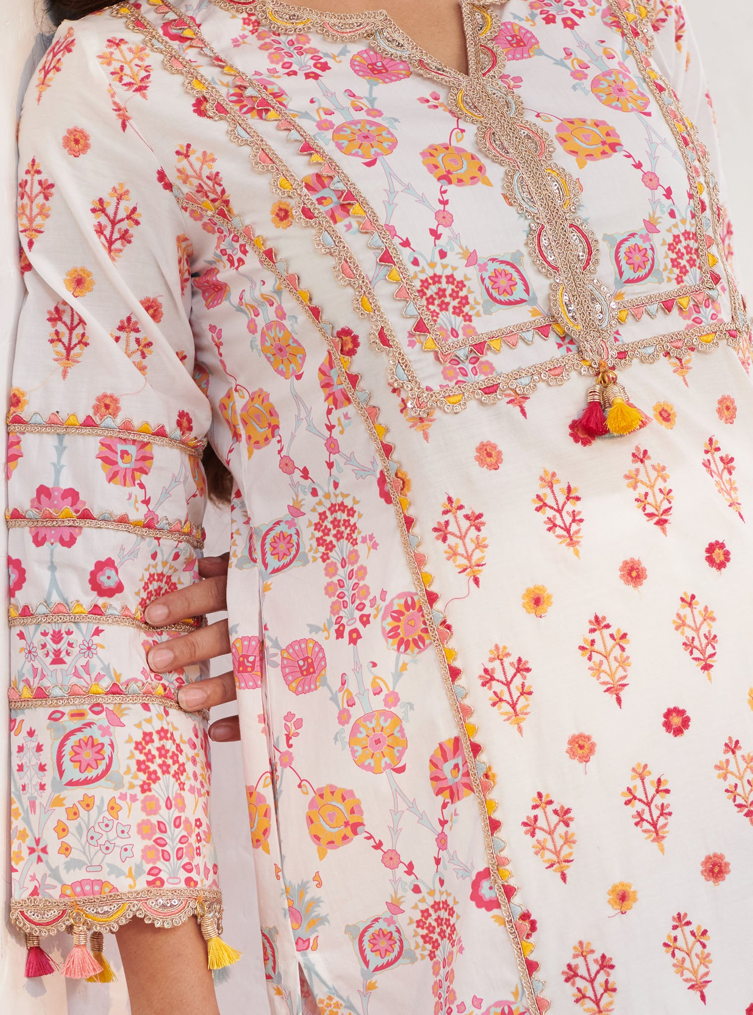 Mulmul Cotton Lexi White Kurta