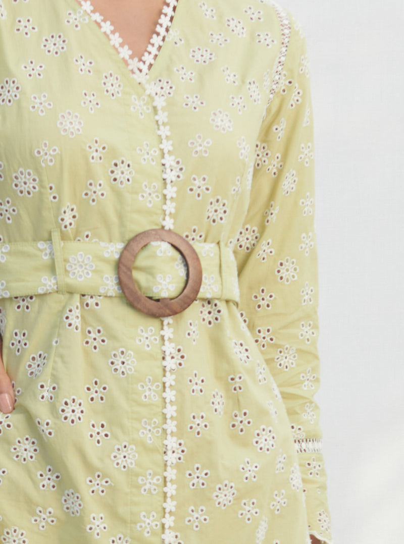 Lillian Floral Dress in Green