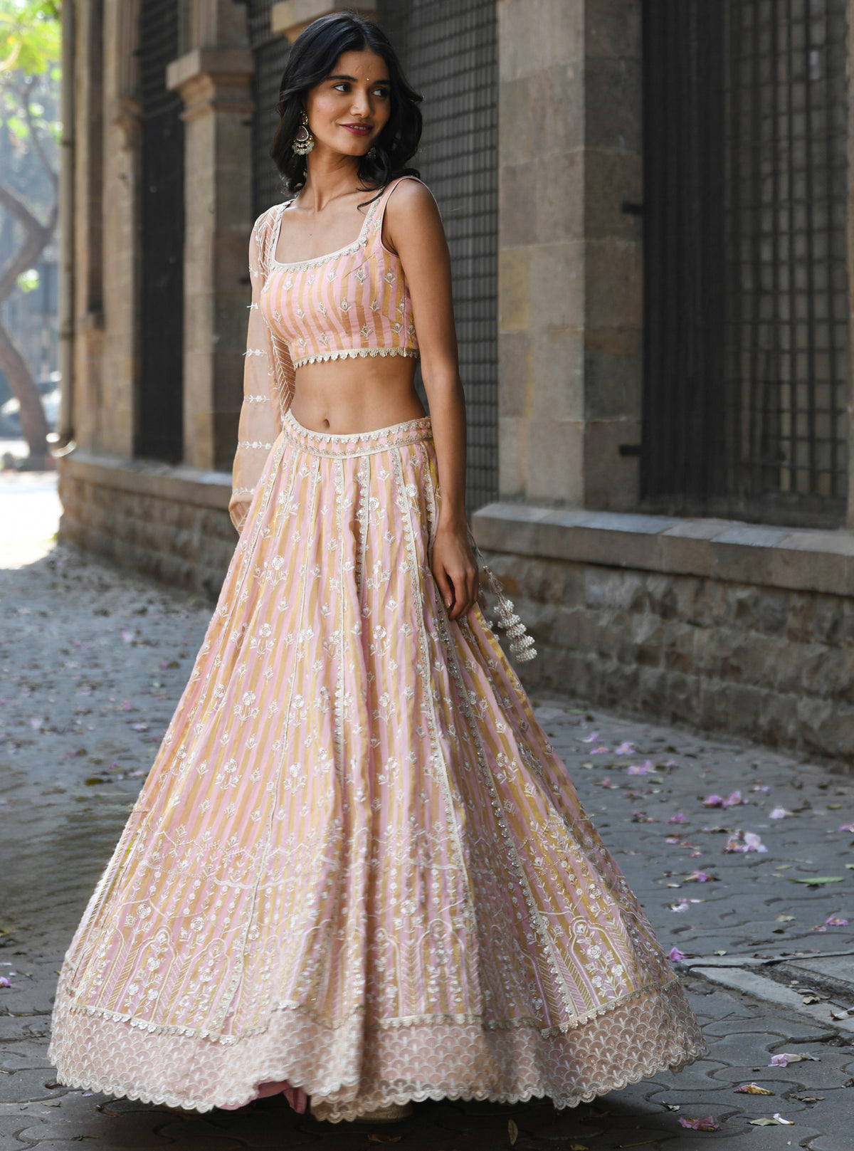 Sindhuri Banarsi Light Pink Lehenga