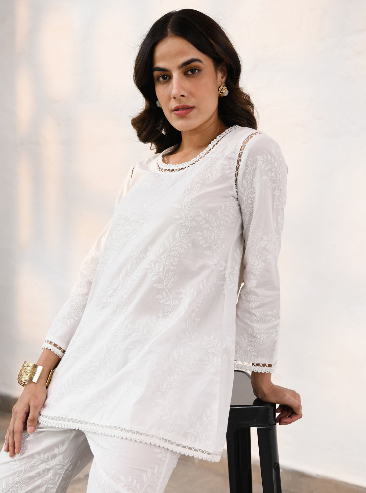 Mulmul Supima Cotton Erin White Top