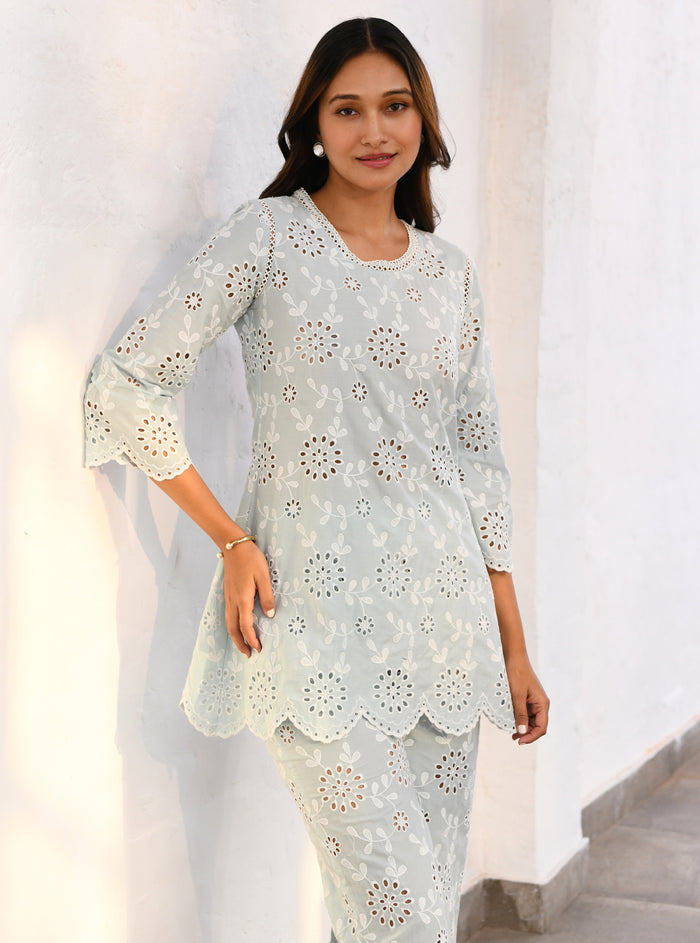Mulmul Supima Cotton Prini Red Palazzo main image 0