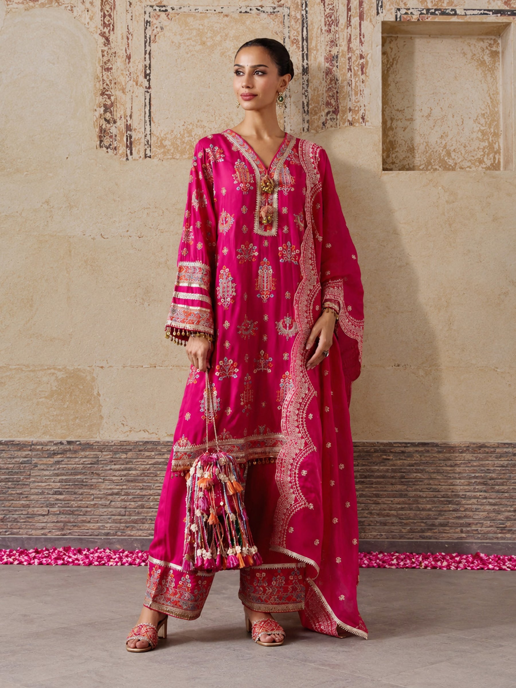 Noreya Lawn Fuschia Kurta Set