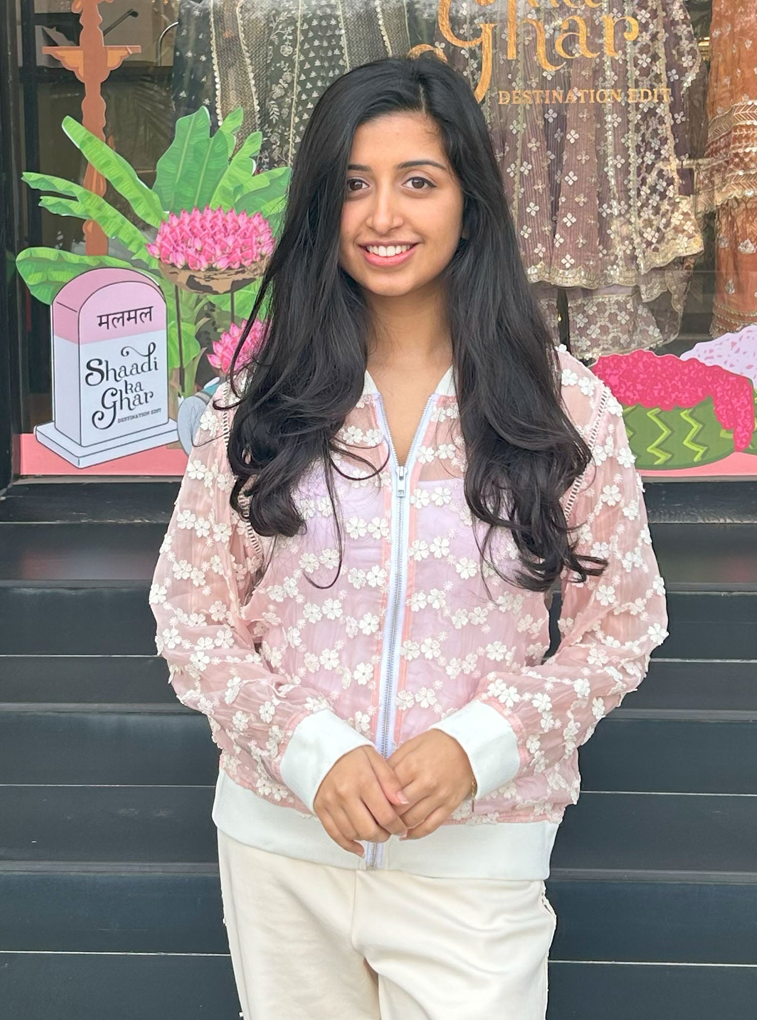 Mulmul Cotton Nix pink Jacket