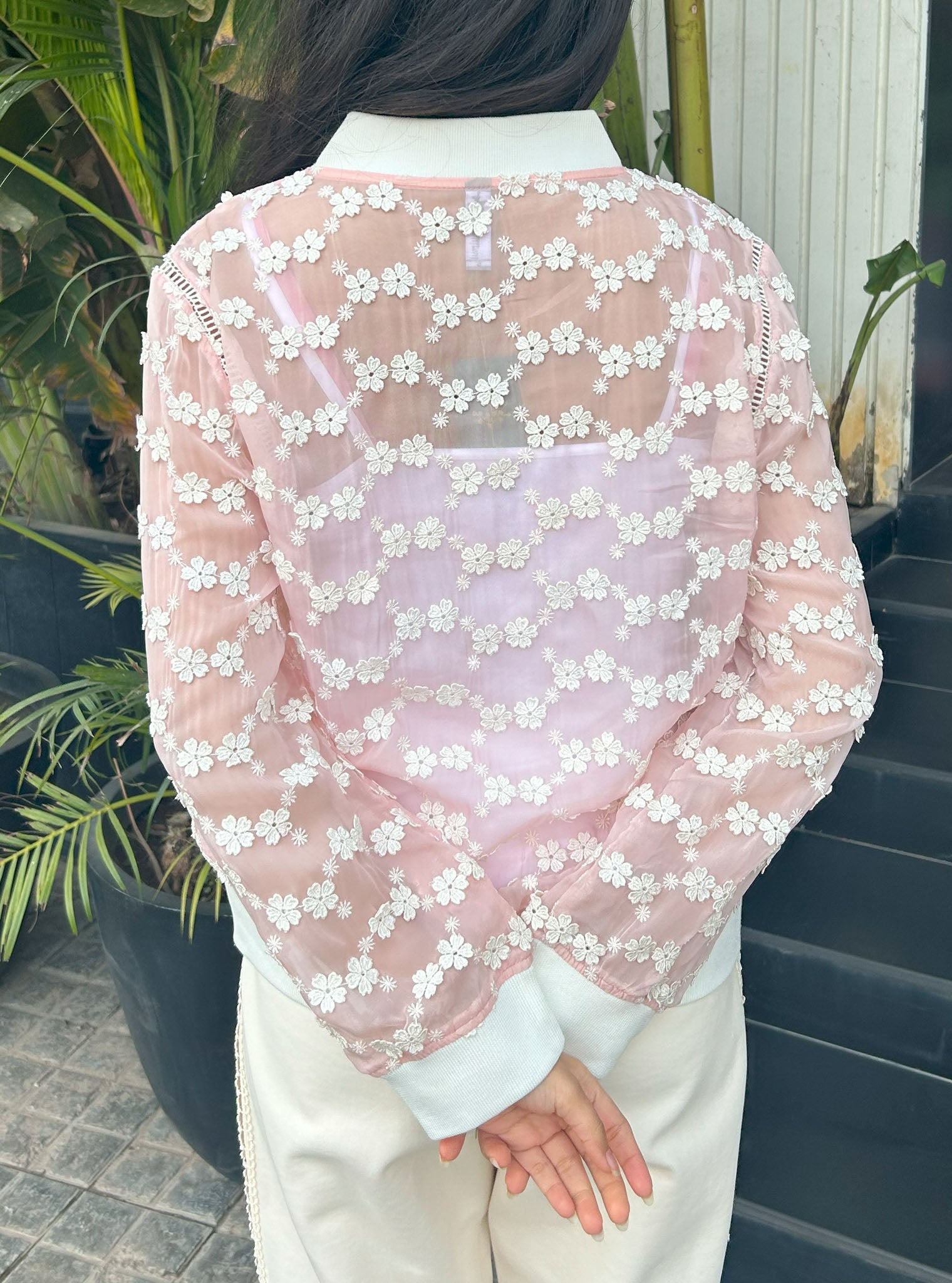 Mulmul Cotton Nix pink Jacket