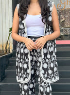 Kynlee Cupro Black Top with Pant Set
