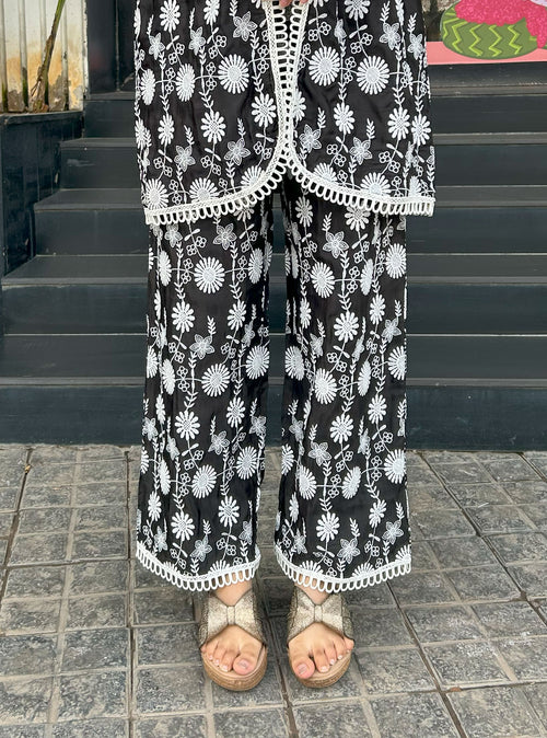 Kynlee Cupro Grey Top with Pant Set