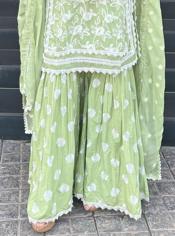 Lyella Supima Cotton Lilac Kurta with Garara Set