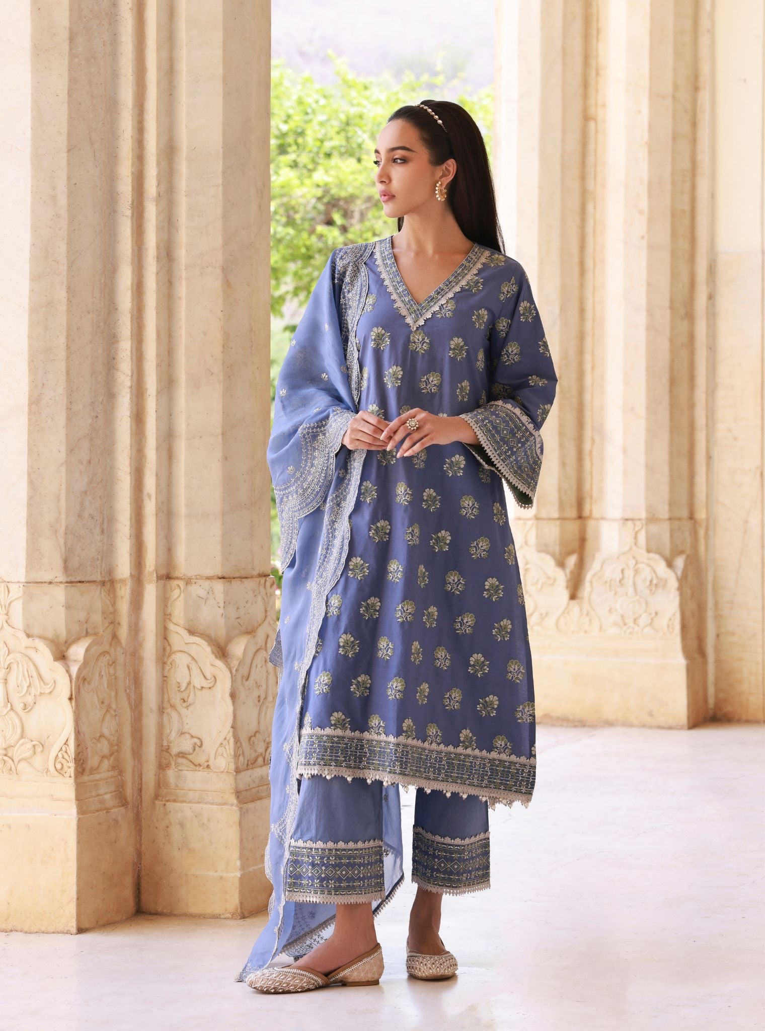 Yalika Denim Kurta Set