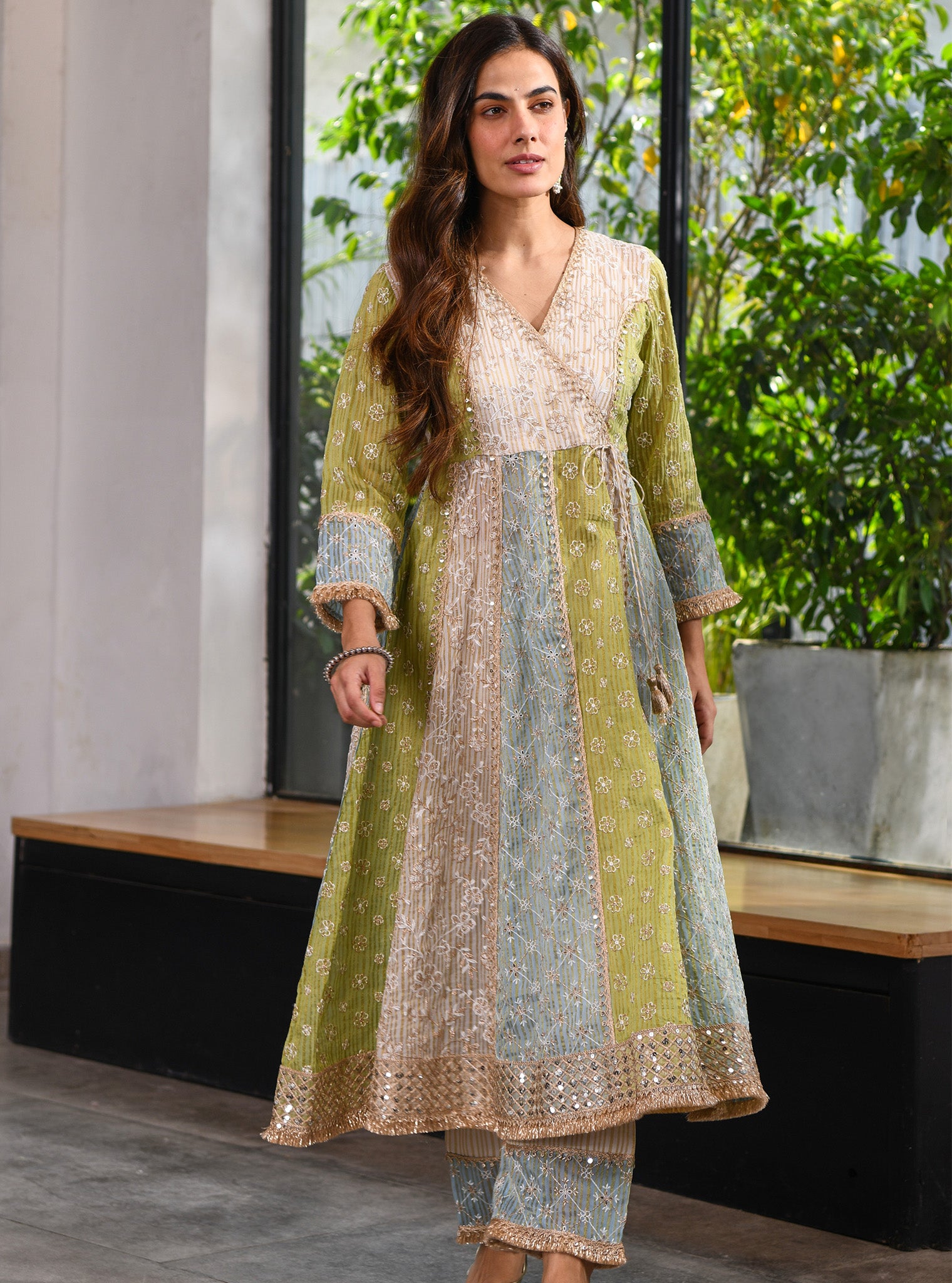 Mulmul Banarsi Sailsbury Green Pant