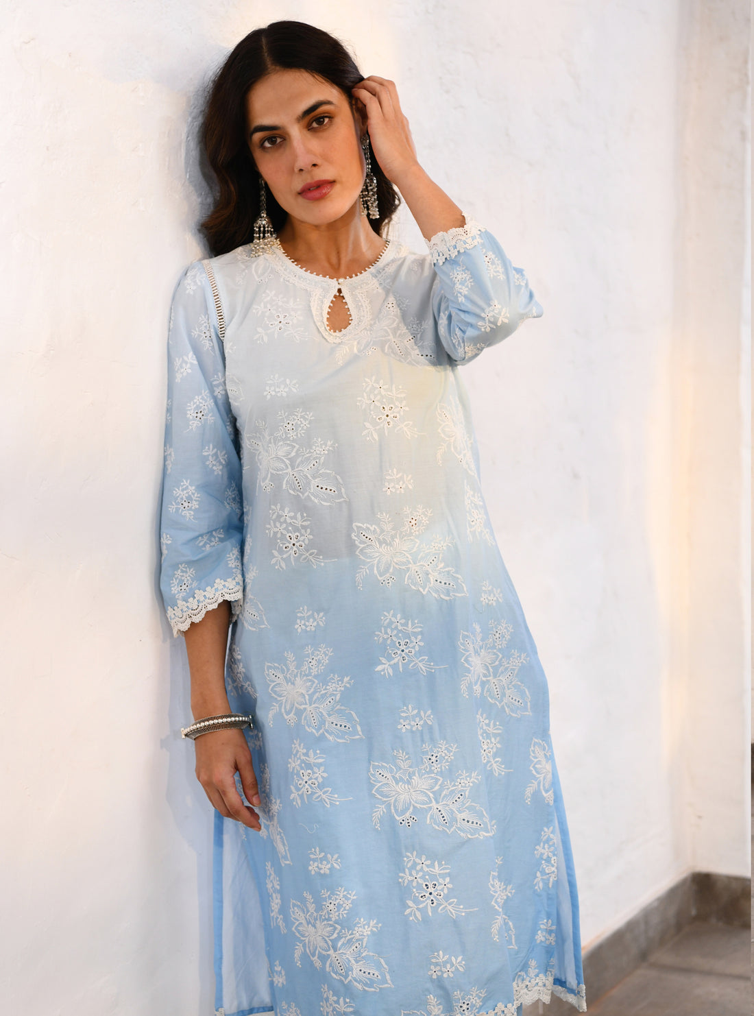 Swan Supima Cotton Grey Kurta Set