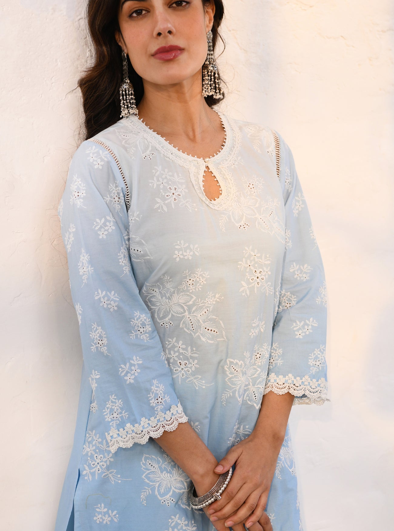 Mulmul Banarsi Finsbury Dhoti Blue Pant