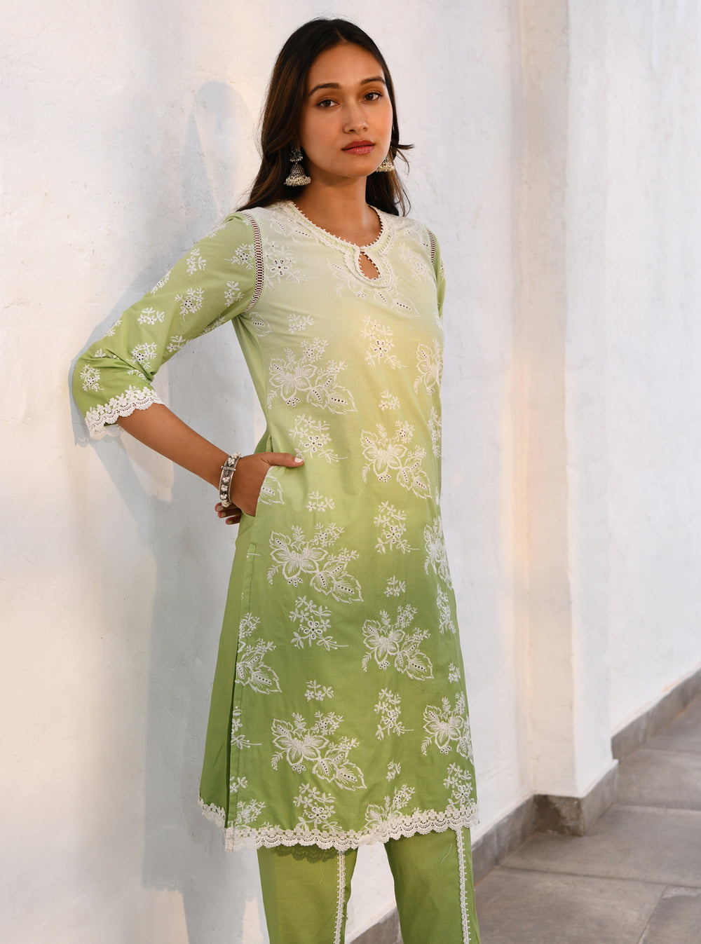 Mulmul Supima Cotton Savri White Pant main image 0