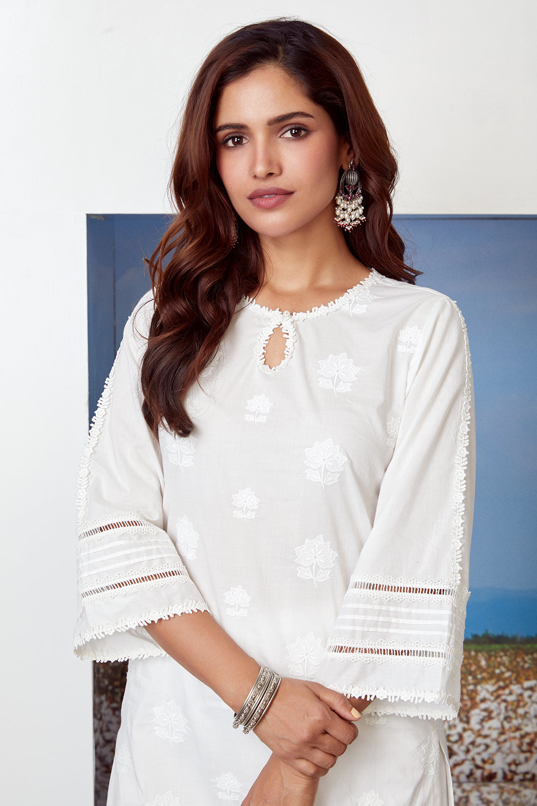 Mulmul Cotton Sunkissed White Kurta