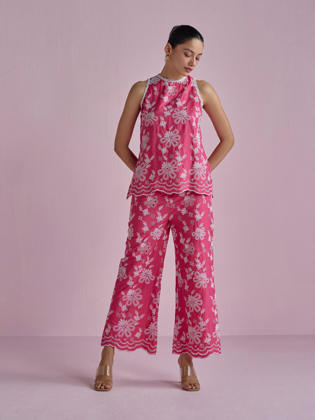 Neve Supima Cotton Fuschia Co-ord Set