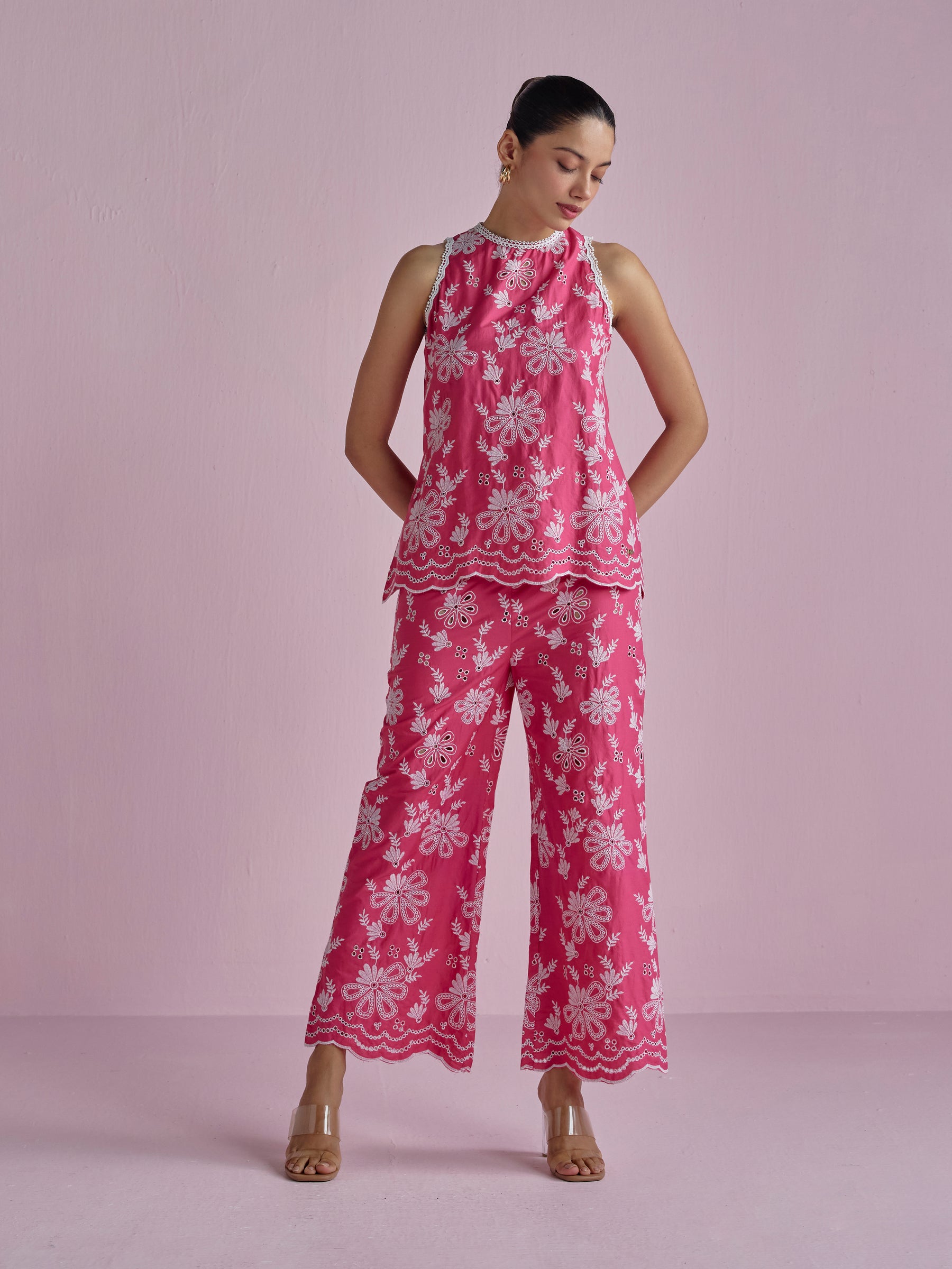 Neve Supima Cotton Fuschia Co-ord Set