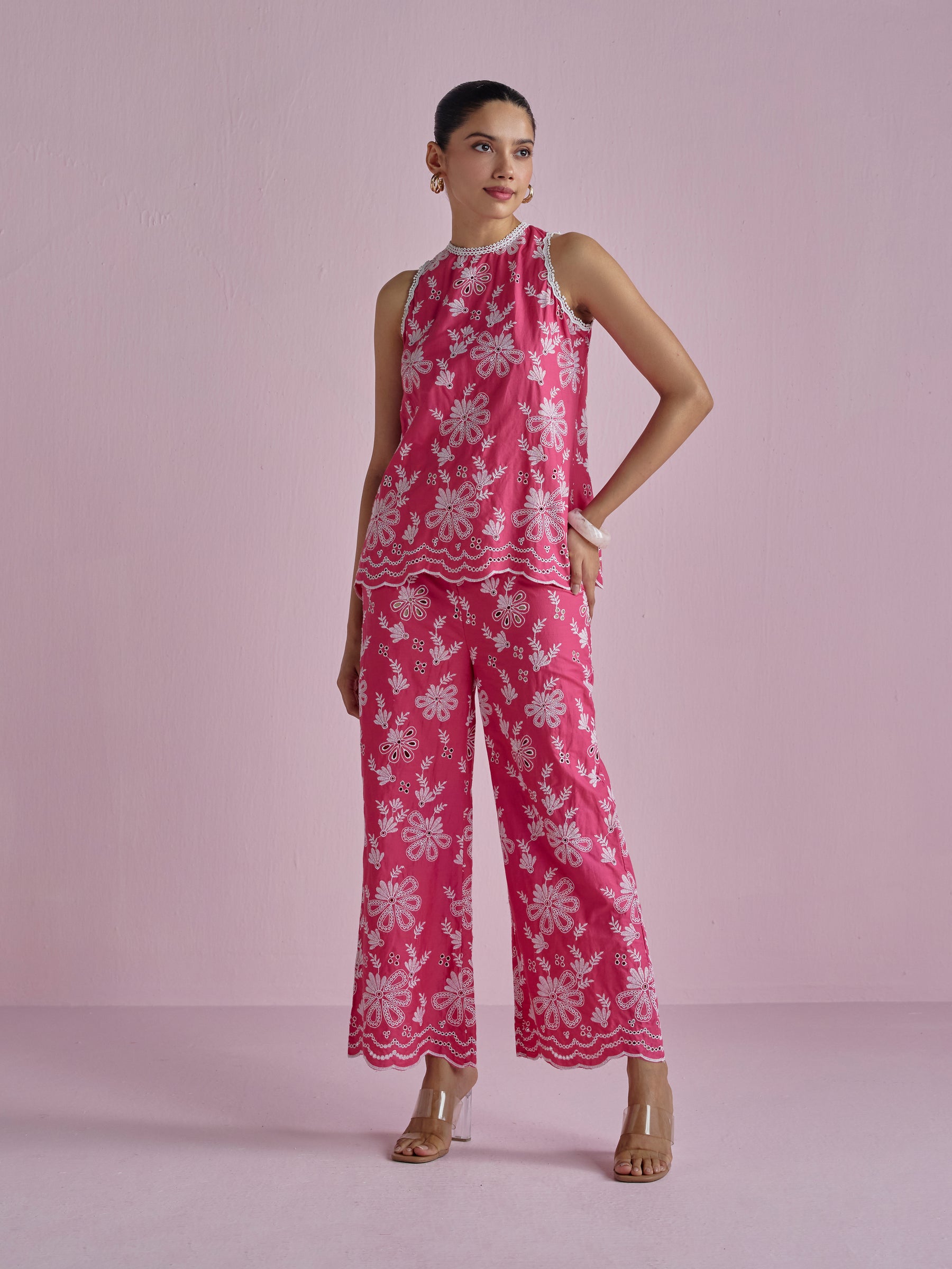 Neve Supima Cotton Fuschia Co-ord Set