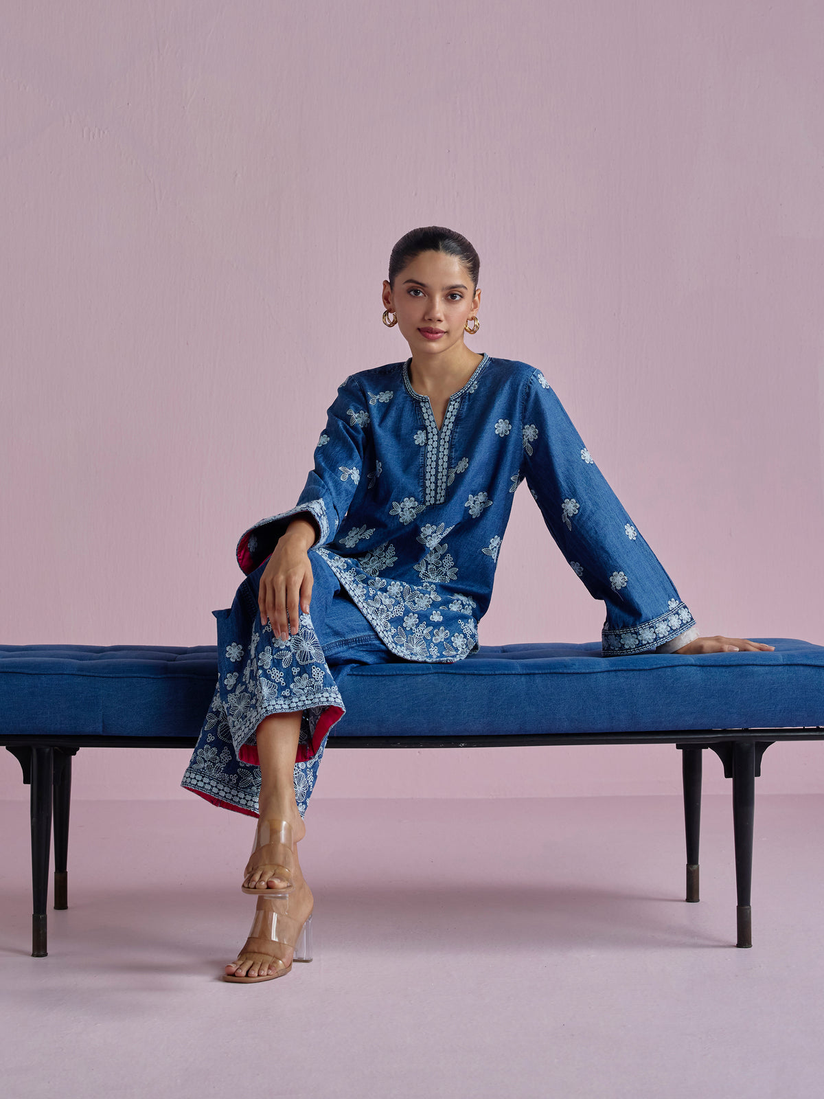Vienne Denim Kurta Set
