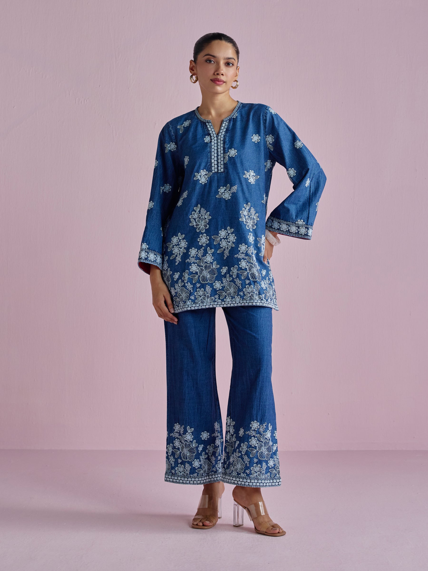 Vienne Denim Kurta Set