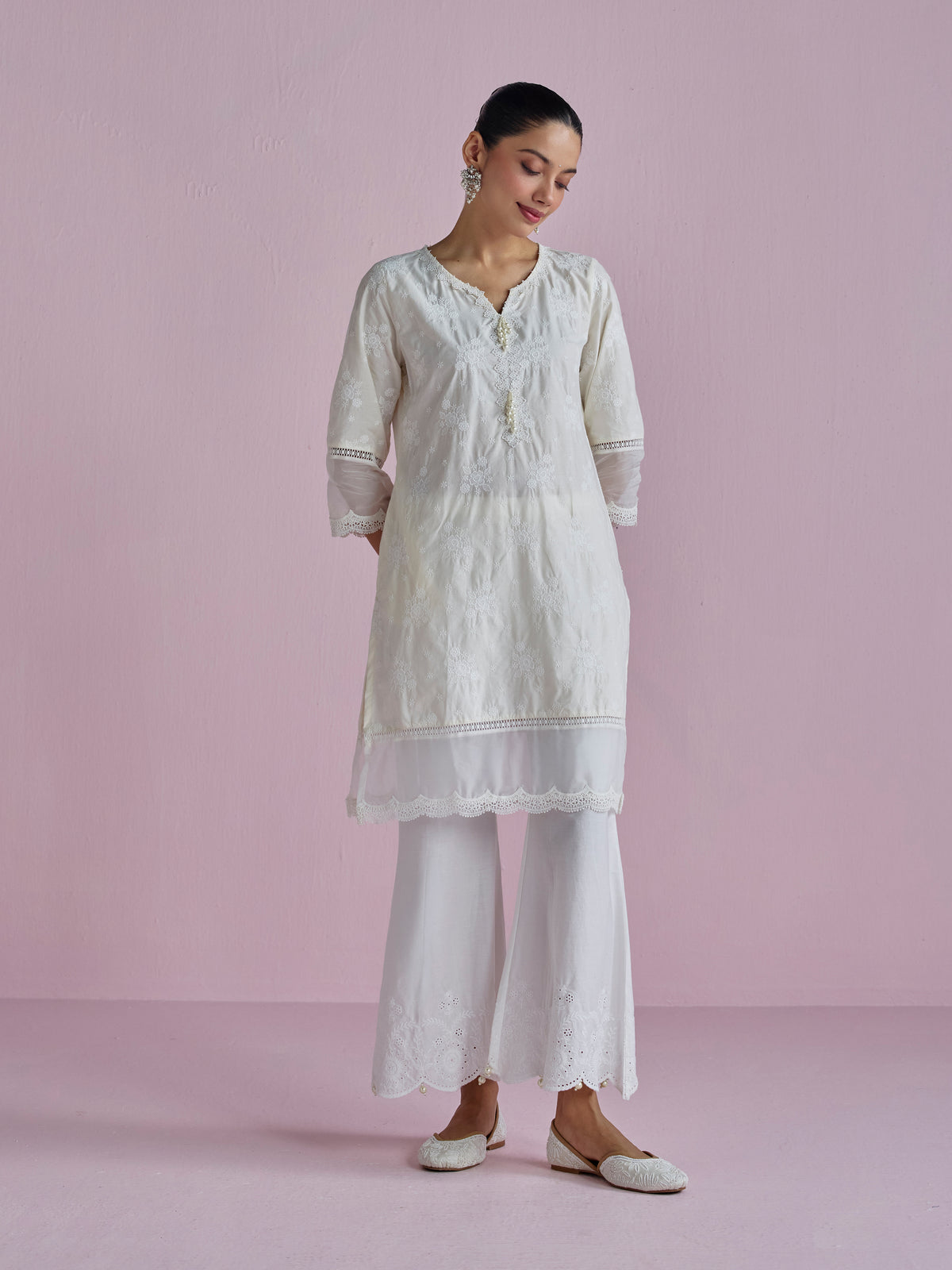 Emmie Supima Cotton Off White Kurta Set