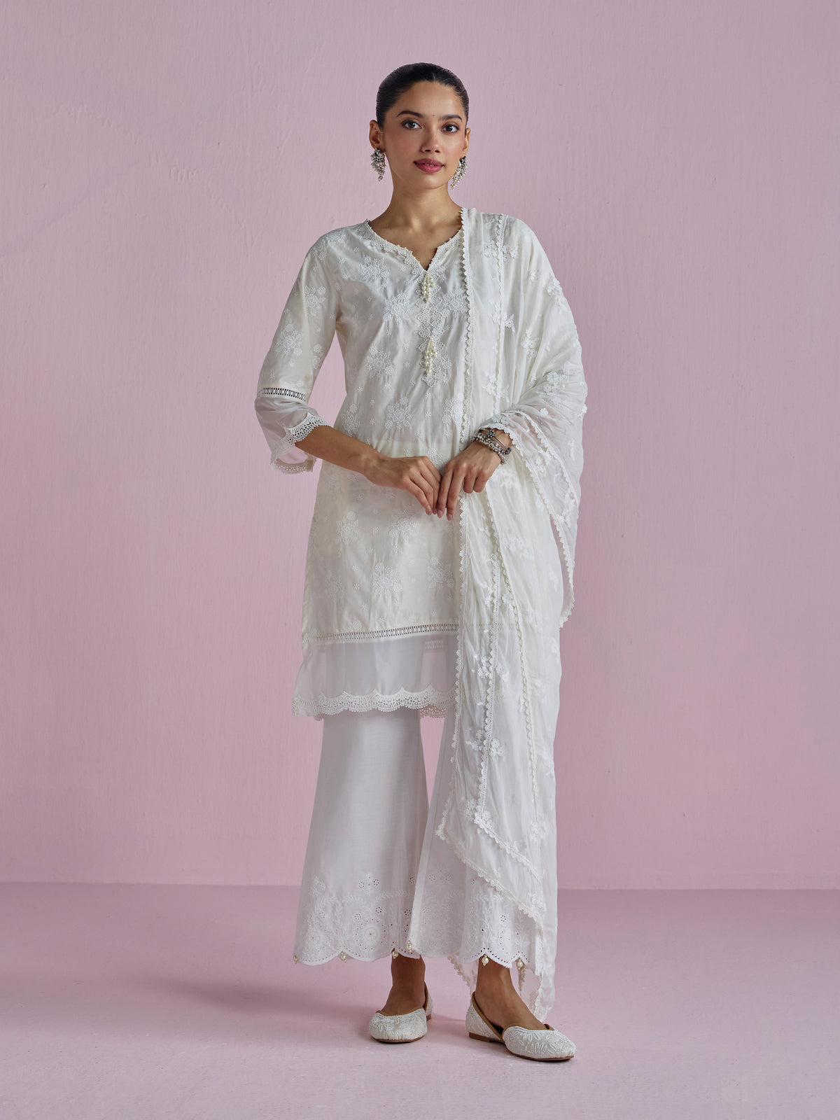 Emmie Supima Cotton Off White Kurta Set
