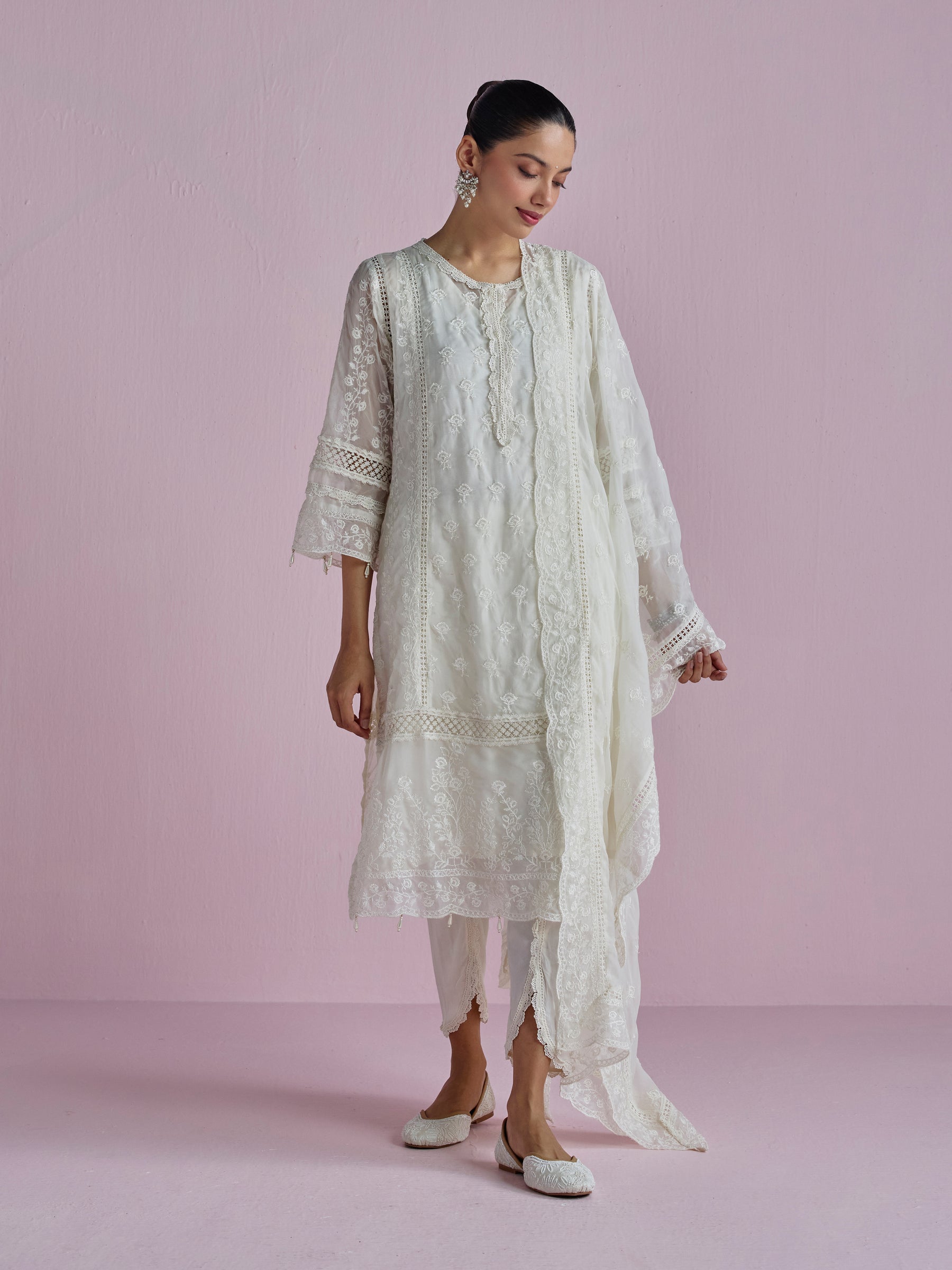 Emmie Supima Cotton Off White Kurta Set