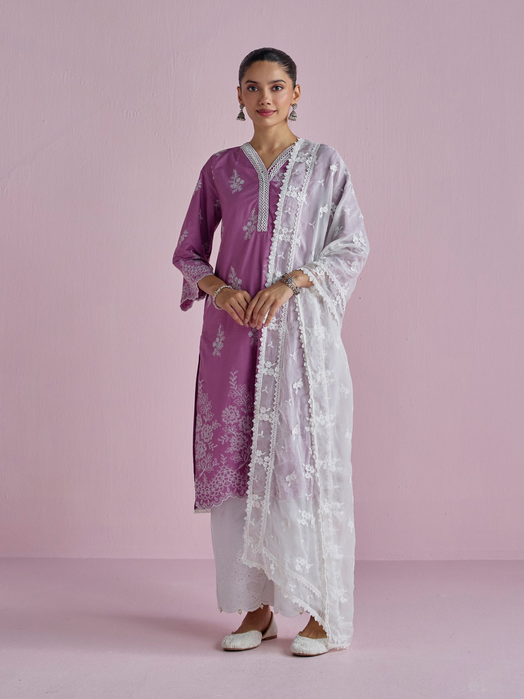Adeera Supima Cotton Grape Kurta Set