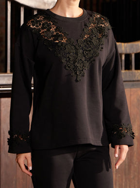 Circe Fleece Black Top main image 0