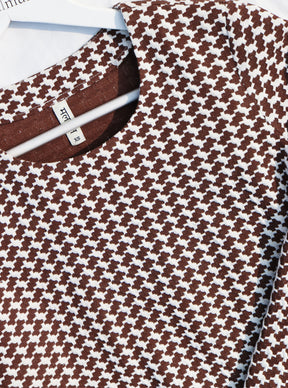 Mulmul Houndstooth Hestia Brown Top with Mulmul Houndstooth Hestia Brown Pant