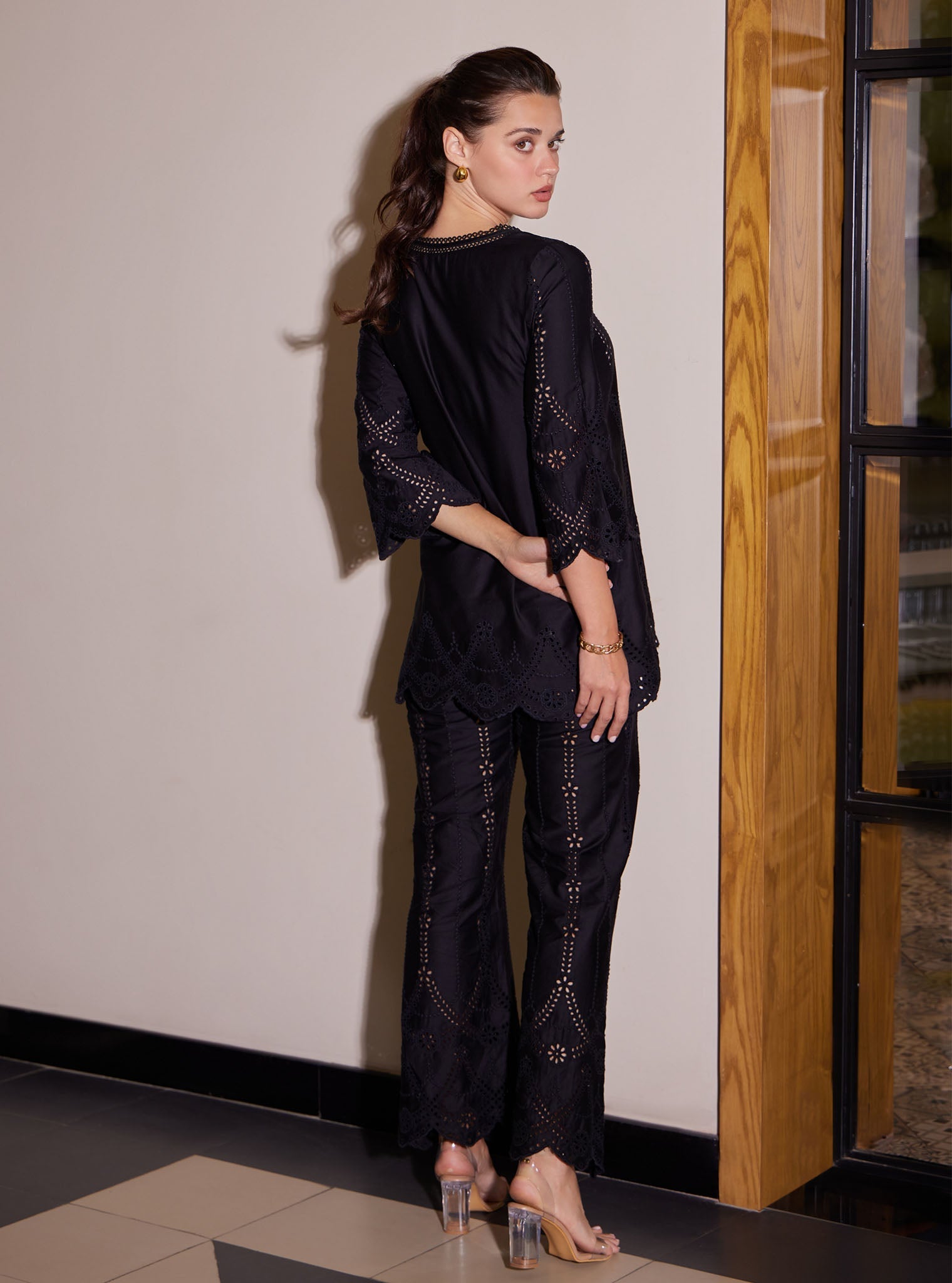 Mulmul Pima Athena Black Pant