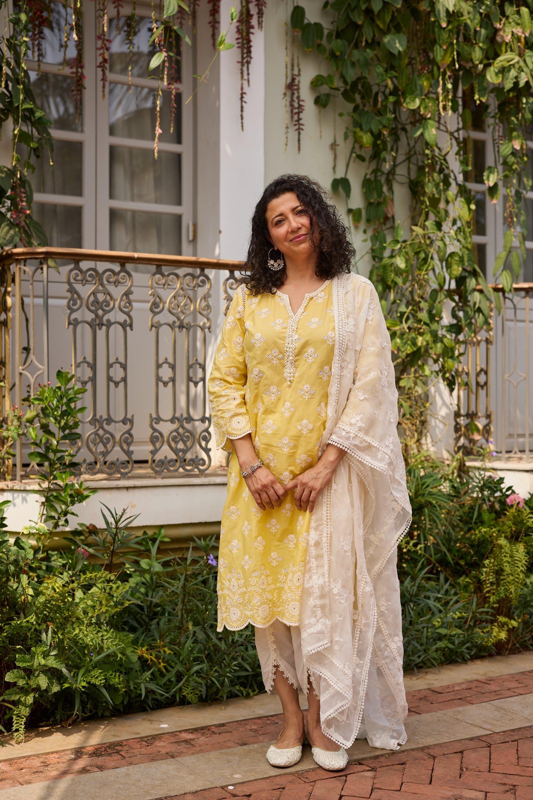 Arpora Supima Cotton Yellow Kurta Set