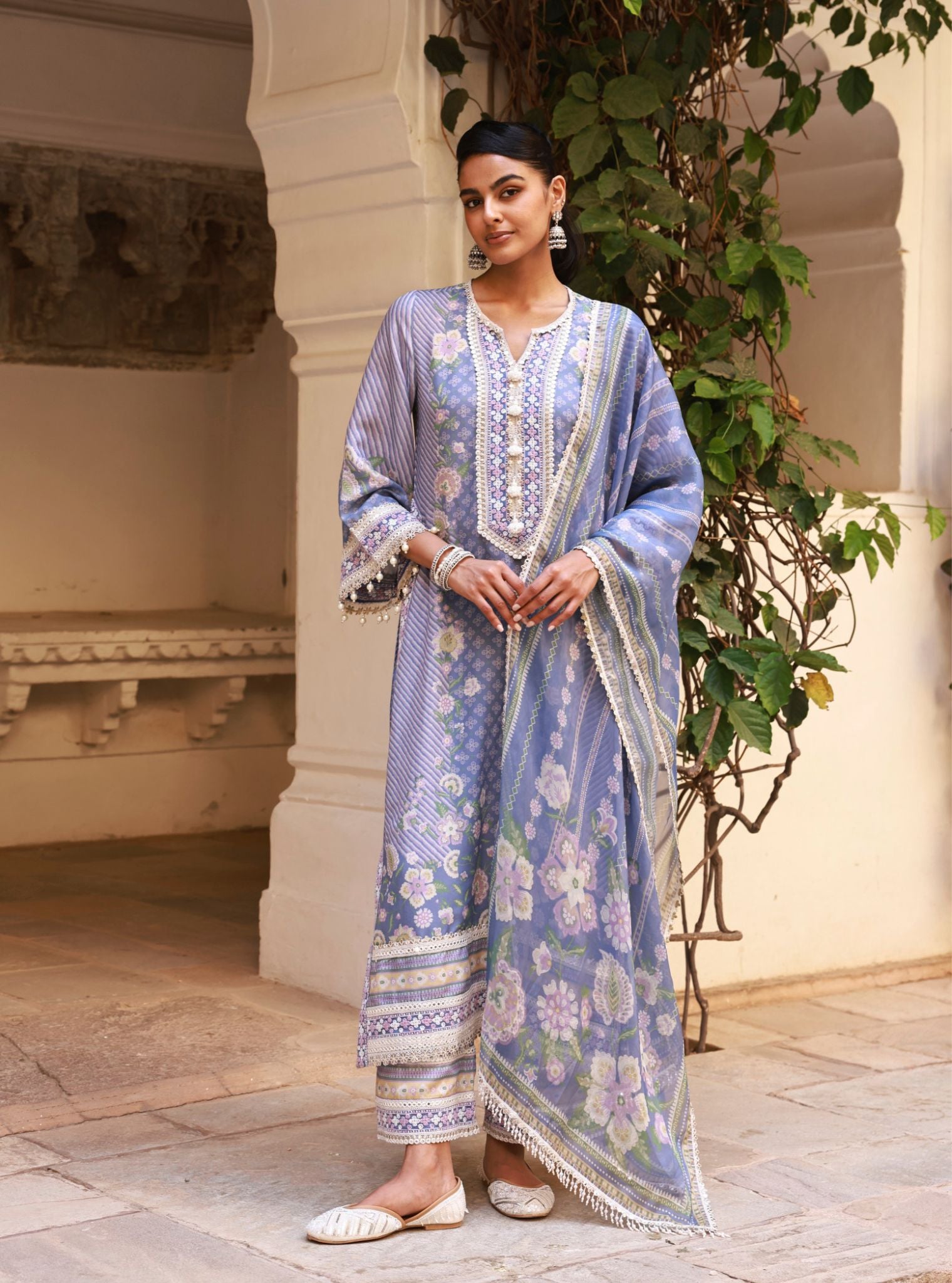 Olisha Denim Kurta Set