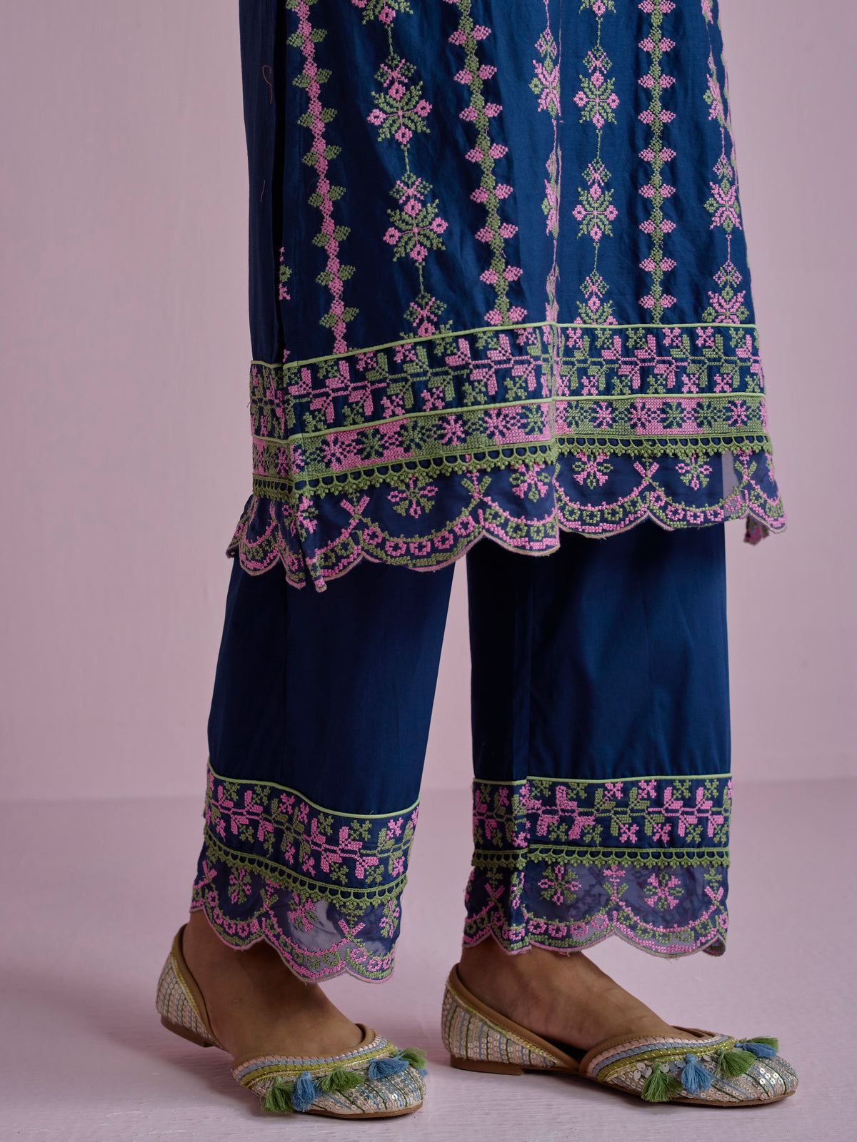 Mua Supima Cotton Navy Kurta Set
