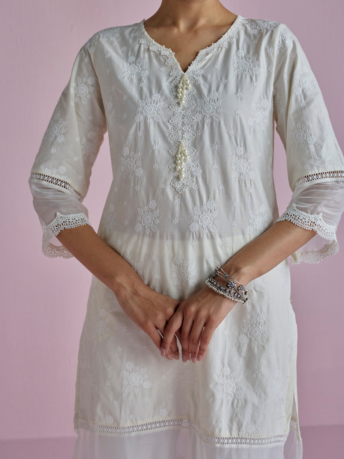 Emmie Supima Cotton Off White Kurta Set