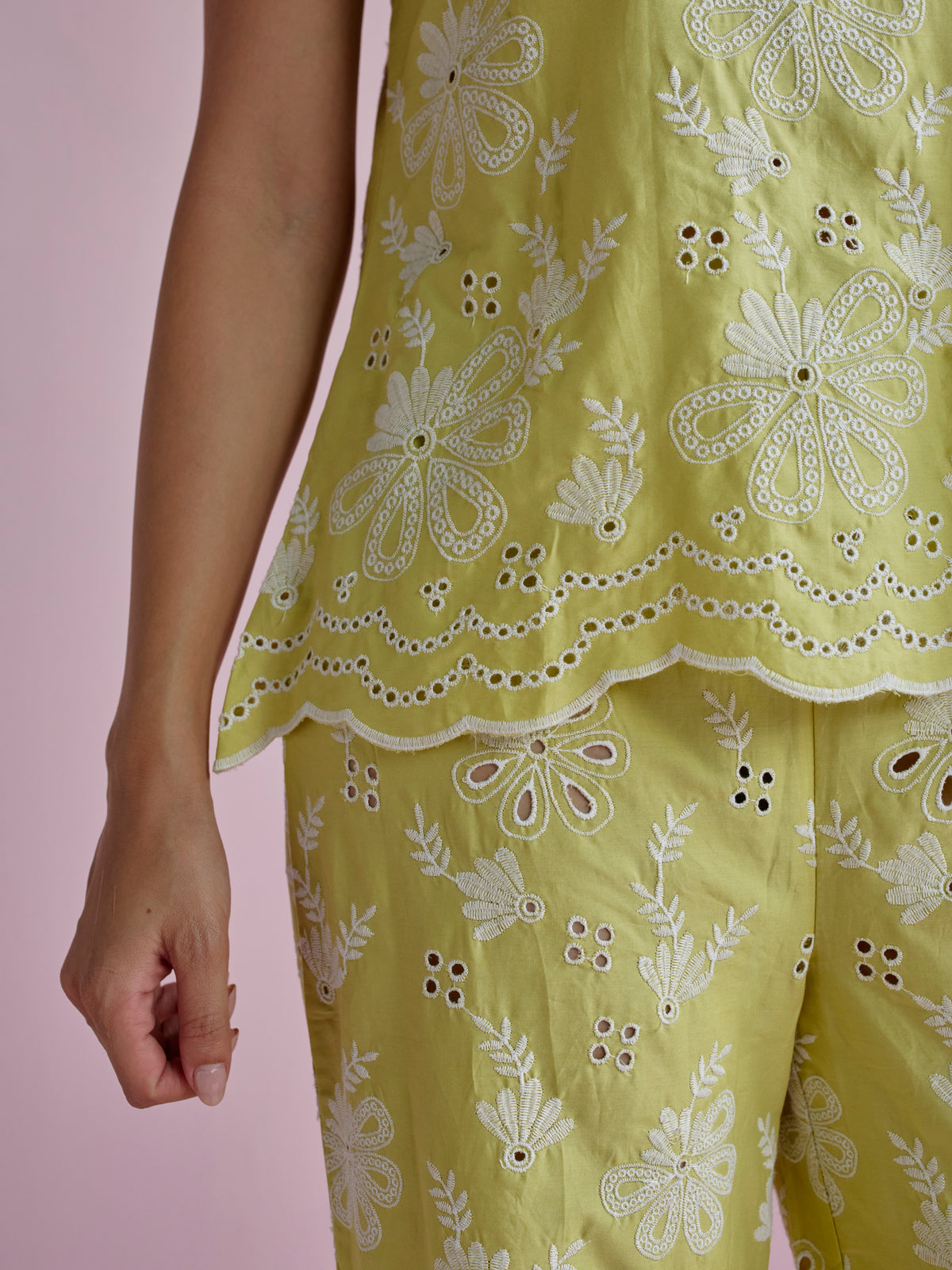 Neve Supima Cotton Lime Co-ord Set