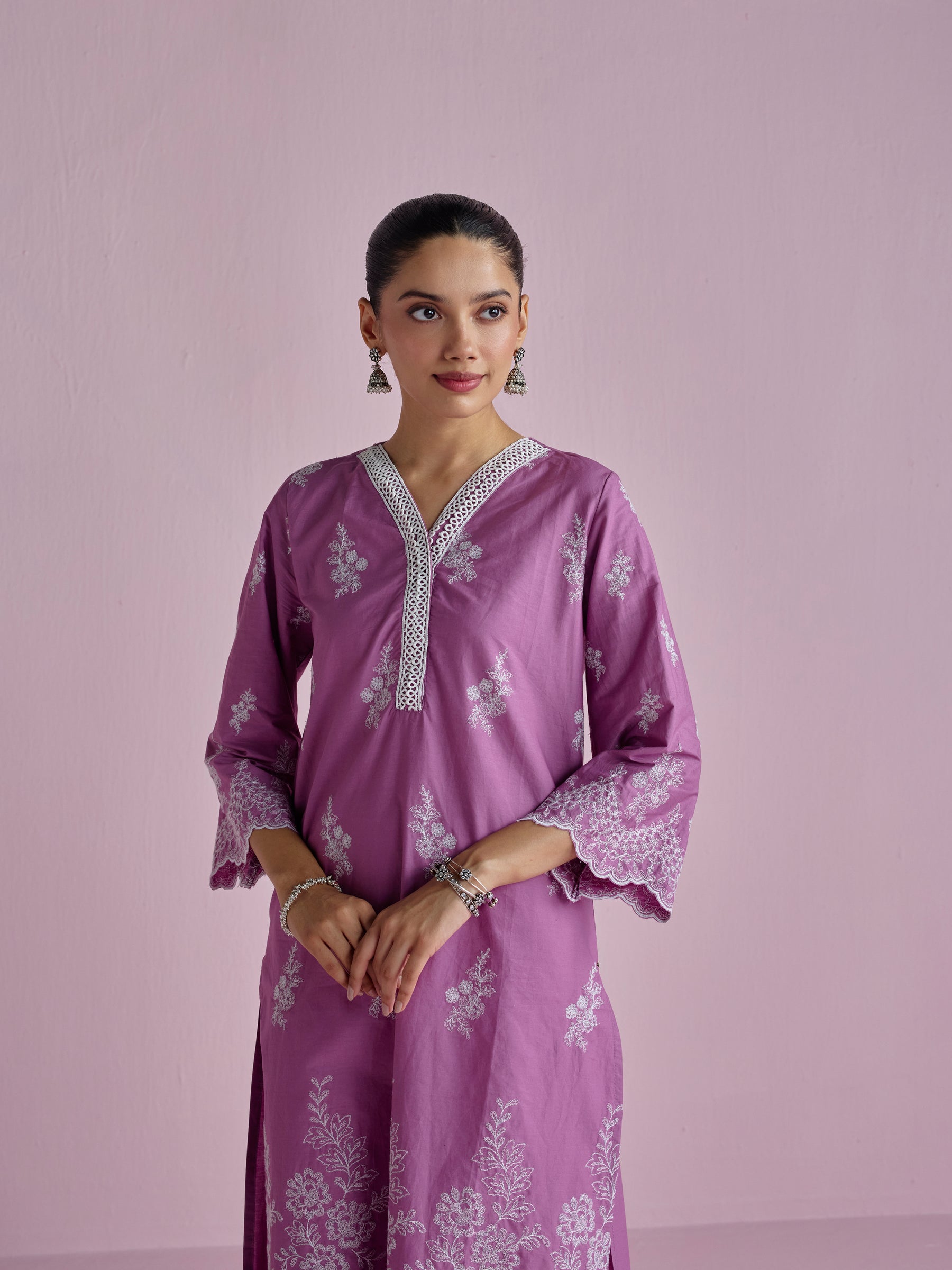 Adeera Supima Cotton Grape Kurta Set