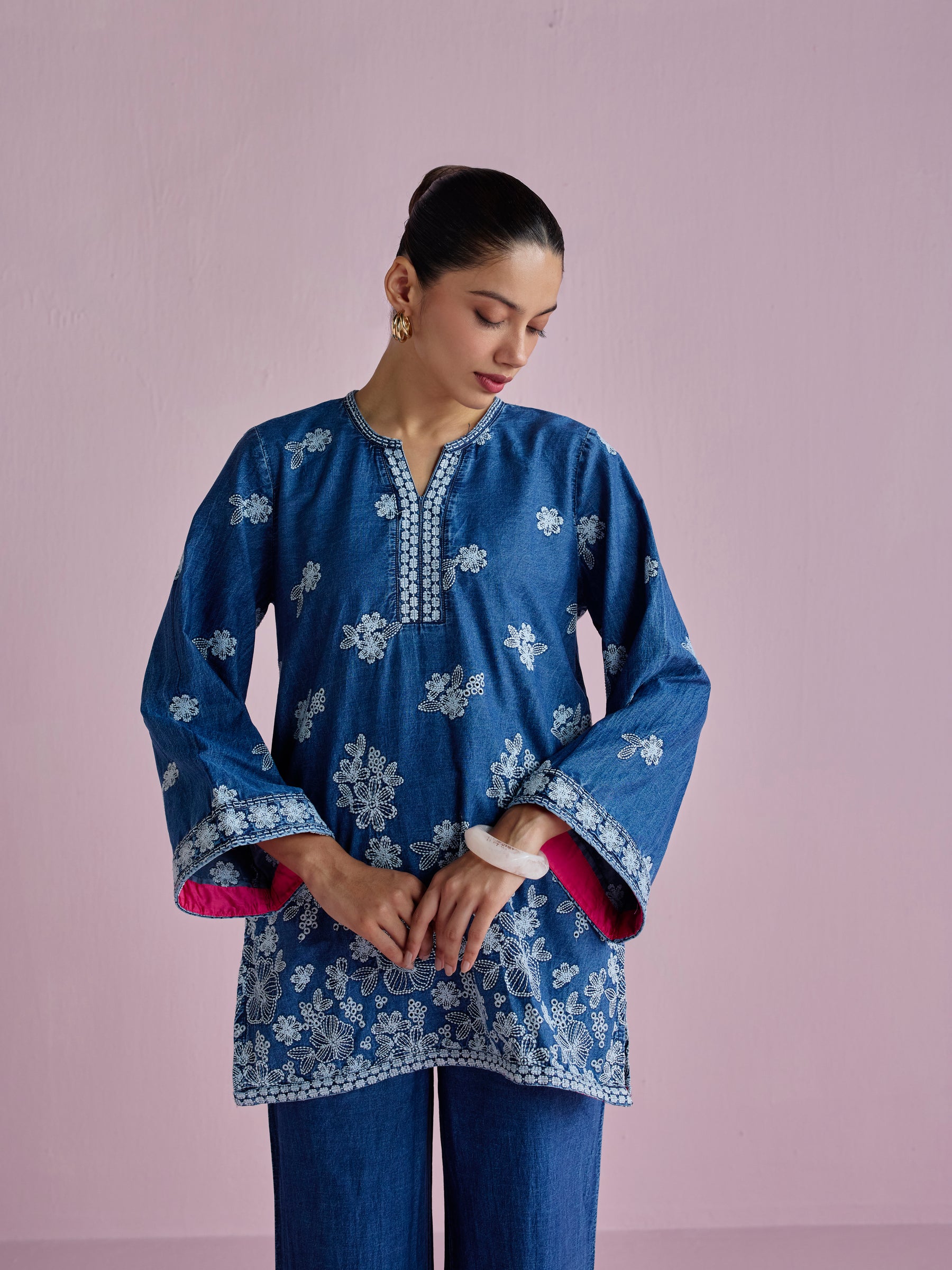 Vienne Denim Kurta Set