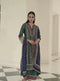 Khayal Pima Satin Blue Kurta Set