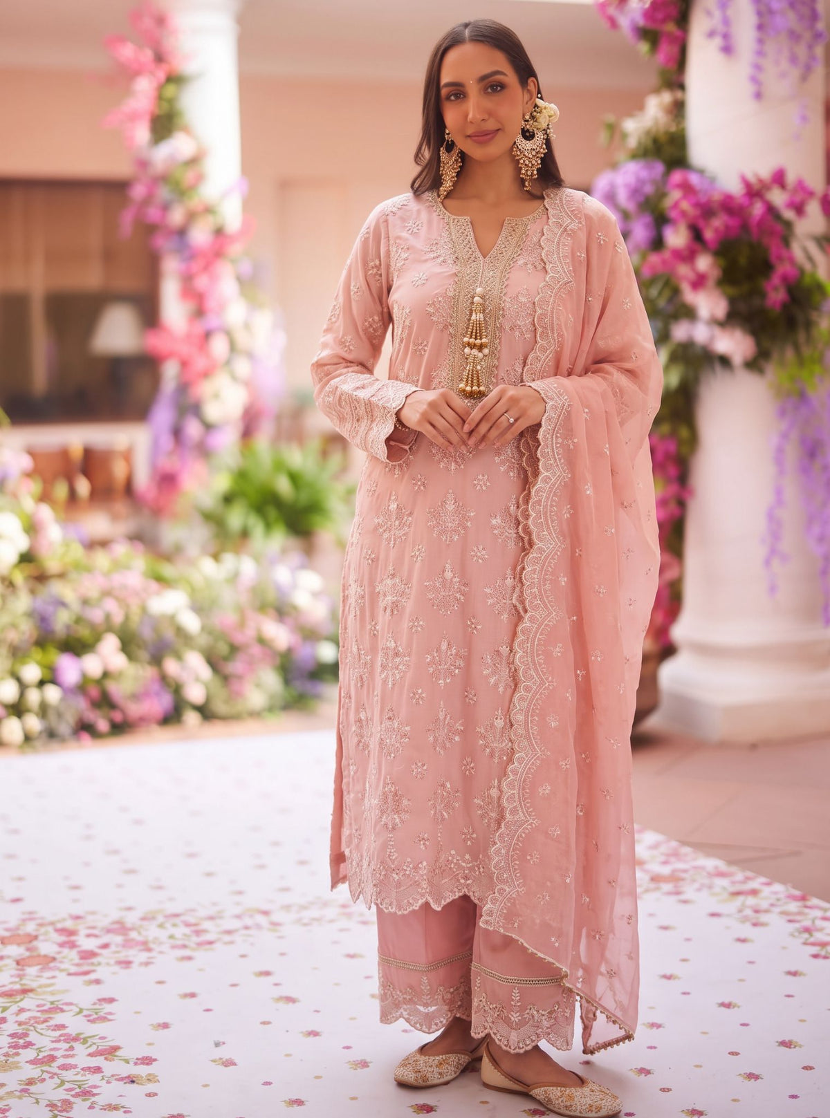Amie Supima Cotton Pink Kurta Set
