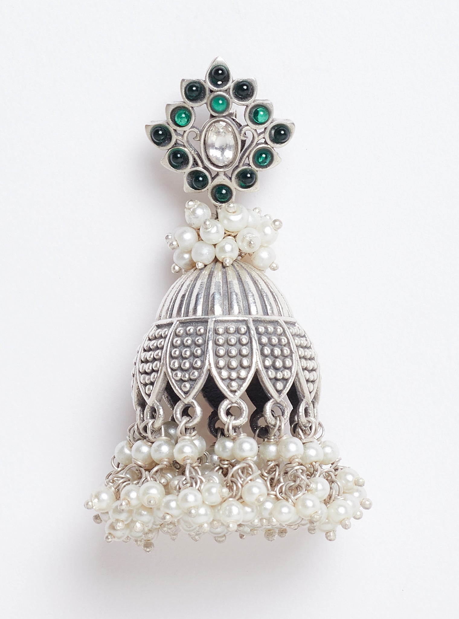 Coral Bell Pearl Jhumki