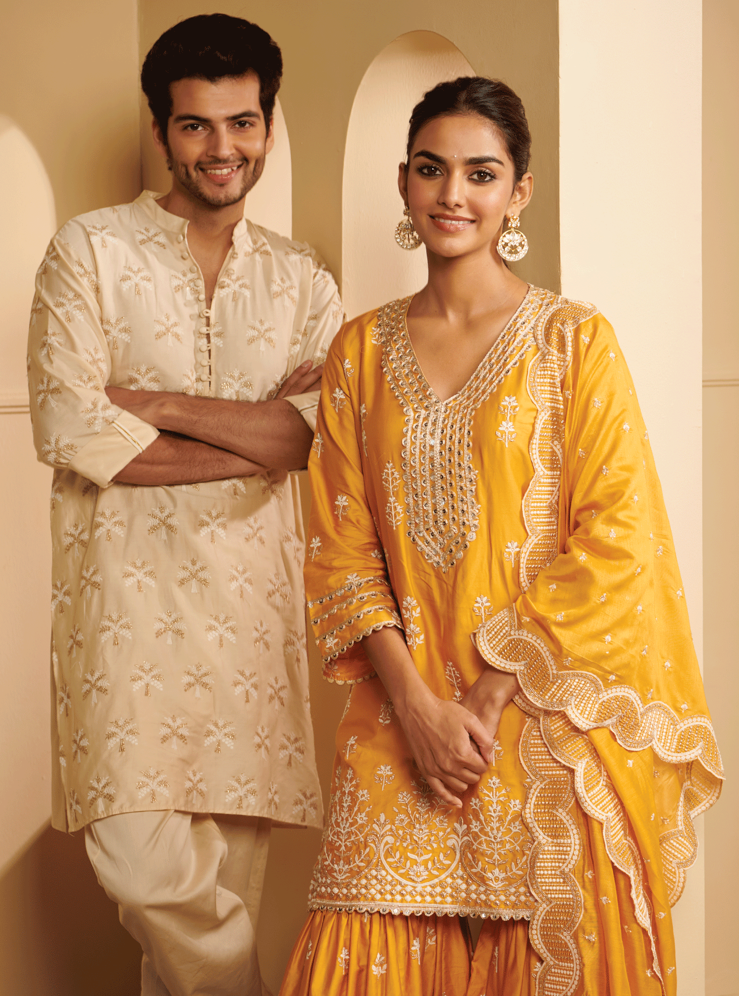 Pima Satin Gelia Kurta With Geila Pyajama