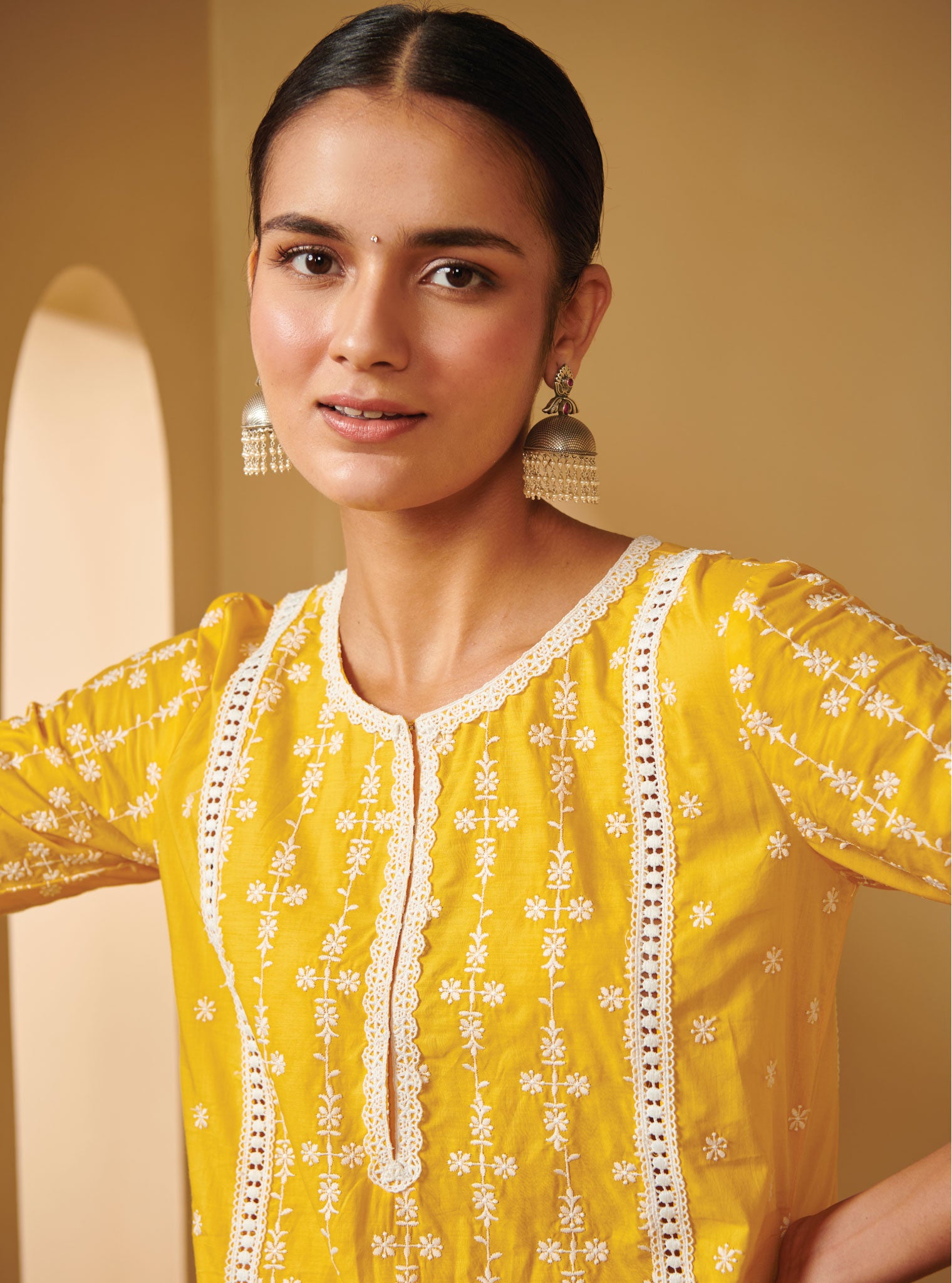 Mulmul Cotton Laiqa Mango Kurta