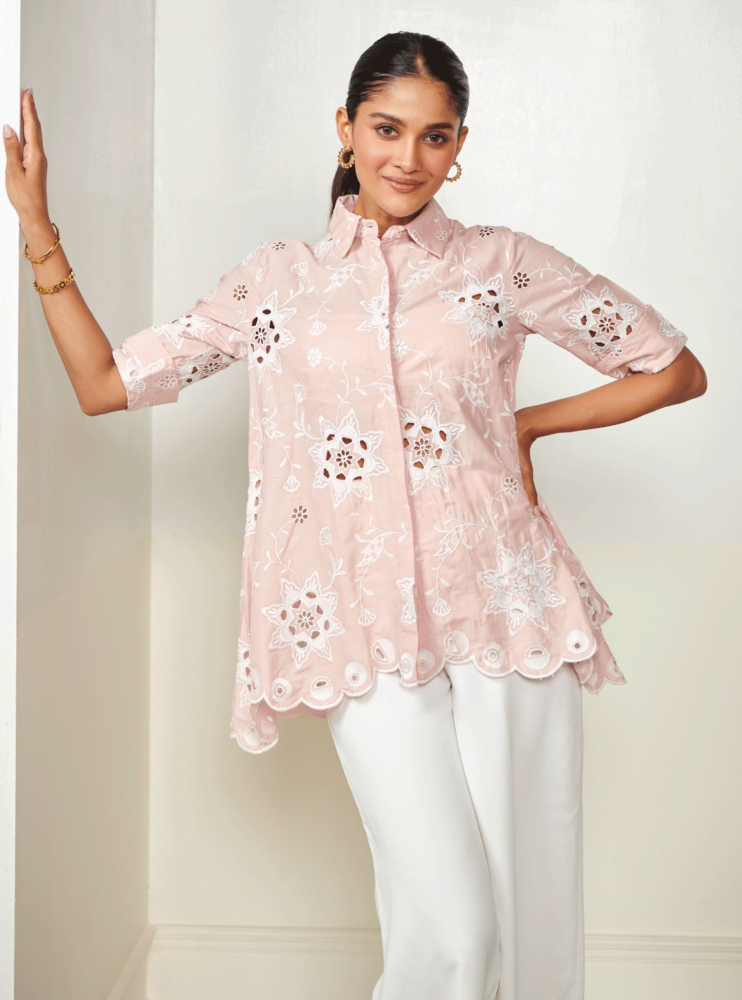 Eve Iconic Supima Cotton Pink Shirt