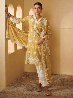 Mulmul Supima Cotton Sirsi Green Dupatta main image 1